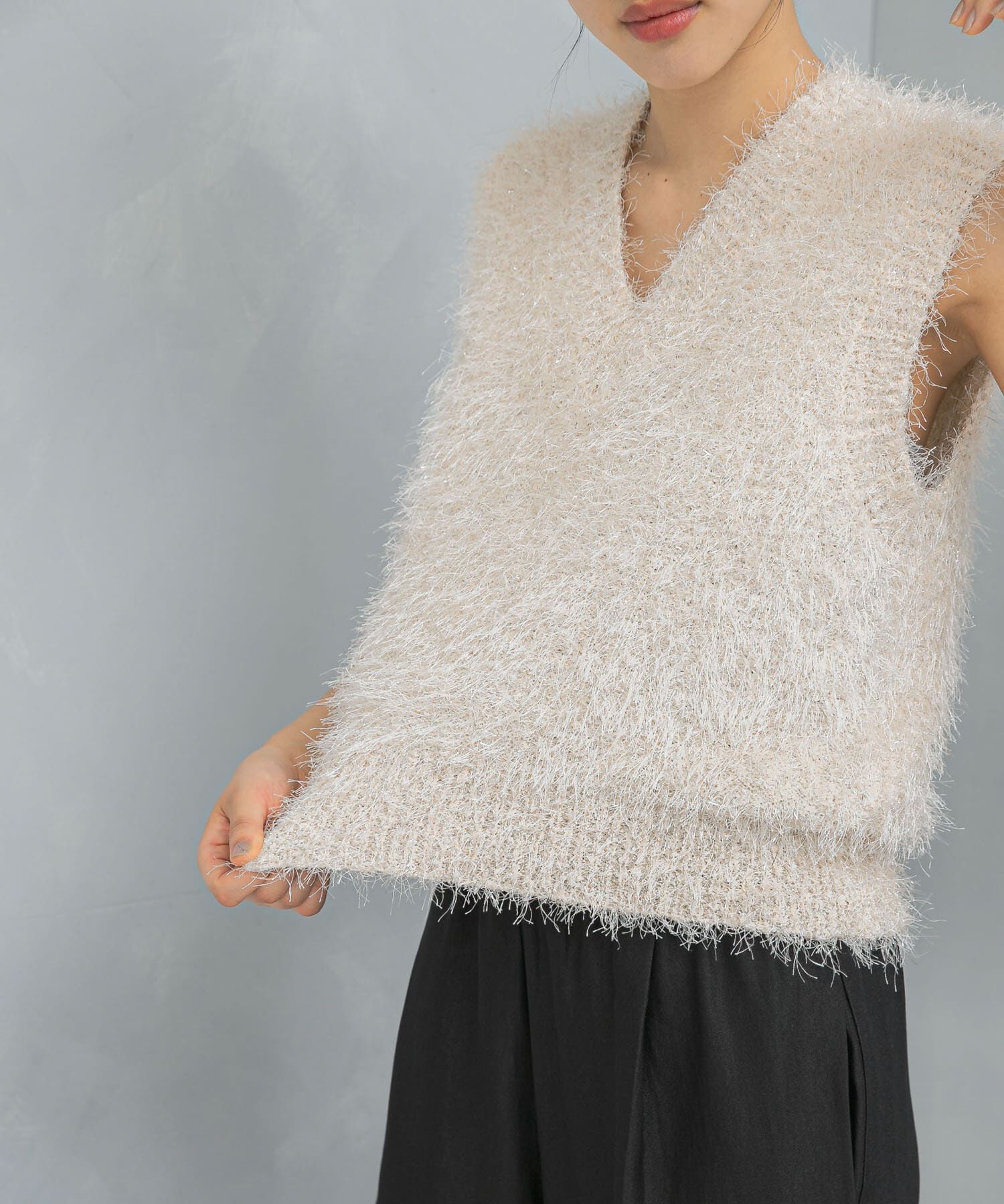 URBAN RESEARCH ROSSO「シャギーニットベスト」|ベスト・ジレ|