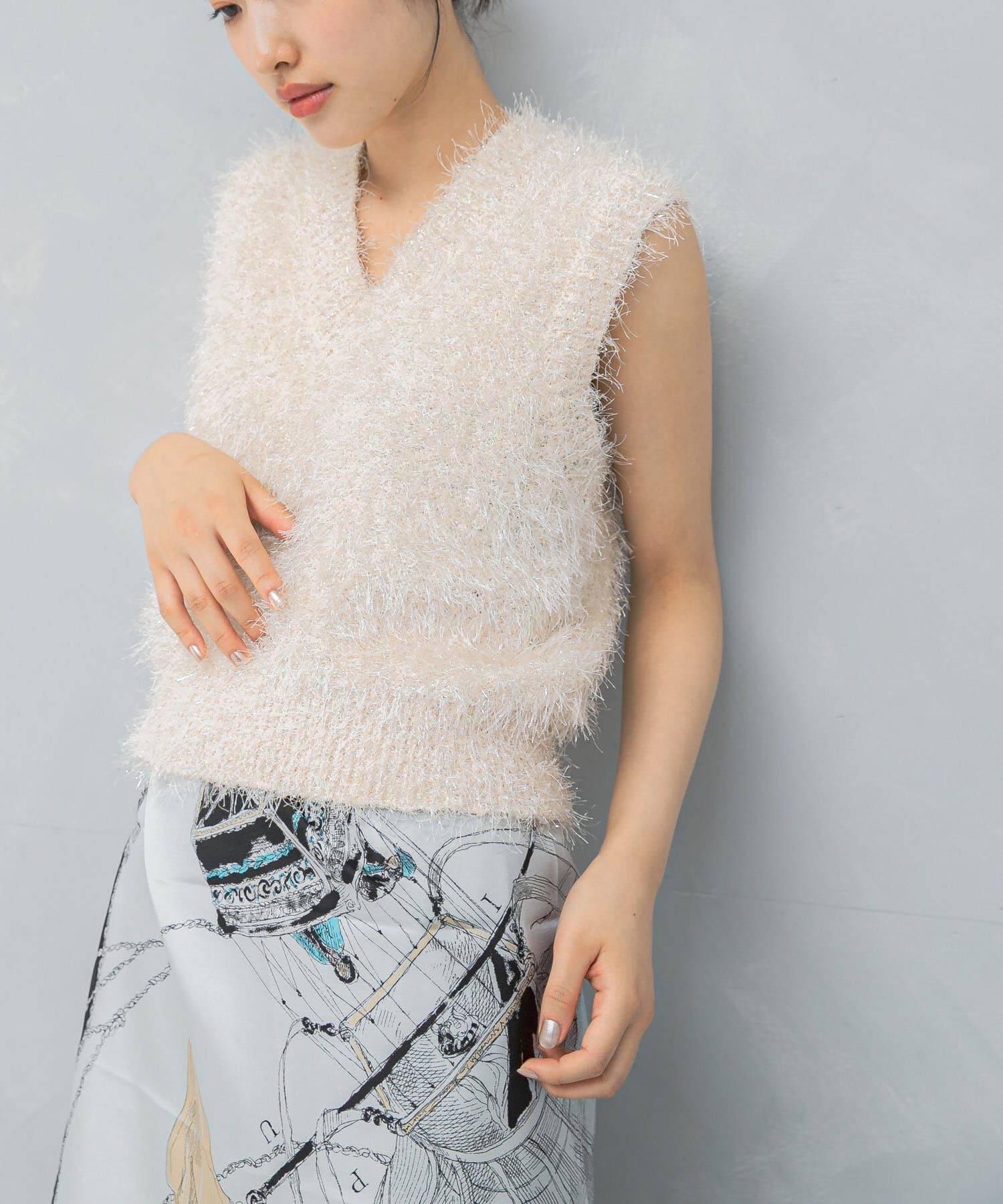 URBAN RESEARCH ROSSO「シャギーニットベスト」|ベスト・ジレ|