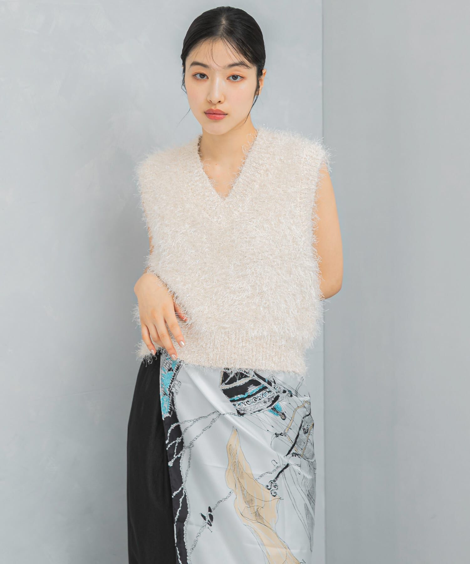 URBAN RESEARCH ROSSO「シャギーニットベスト」|ベスト・ジレ|