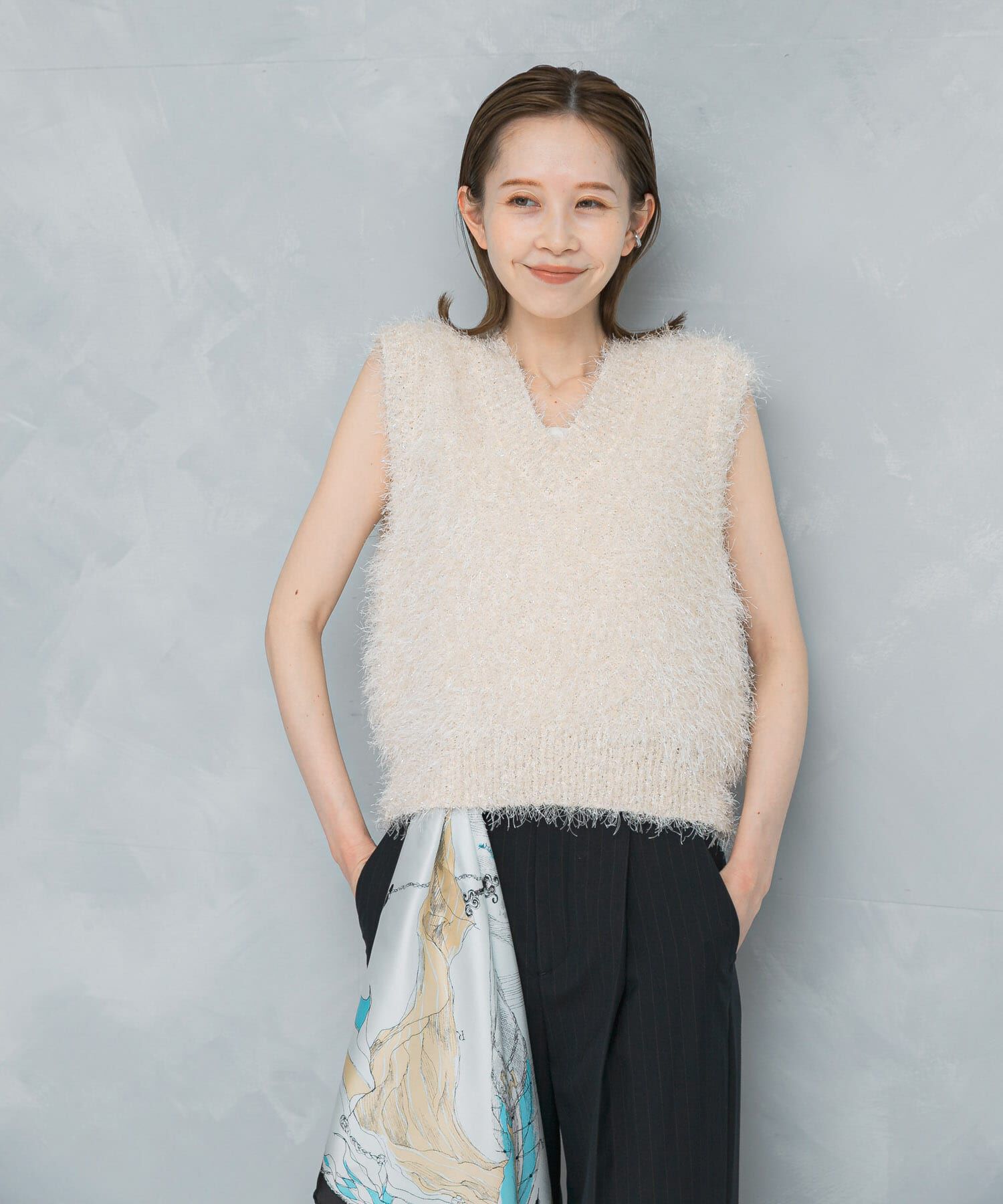 URBAN RESEARCH ROSSO「シャギーニットベスト」|ベスト・ジレ|