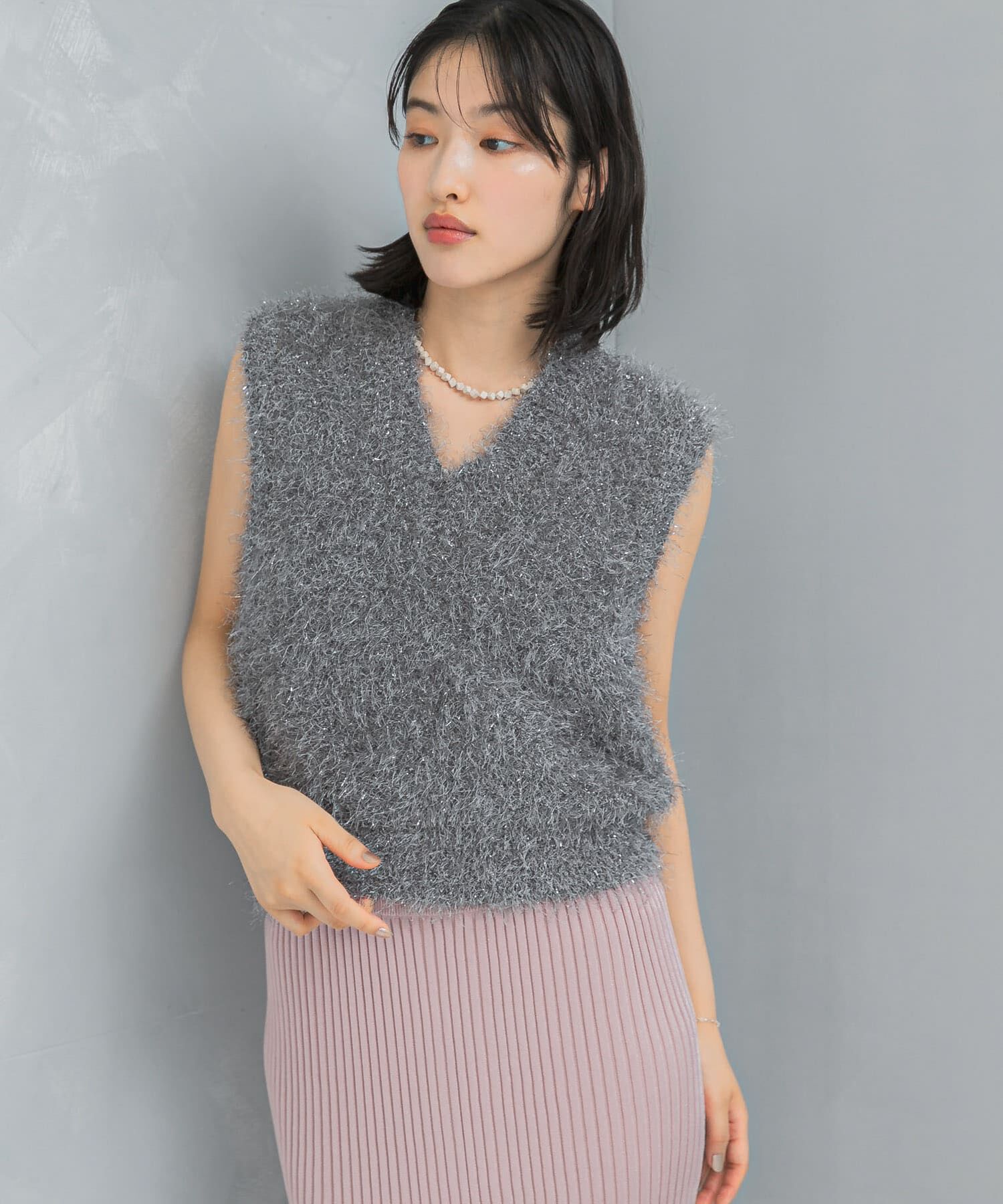 URBAN RESEARCH ROSSO「シャギーニットベスト」|ベスト・ジレ|