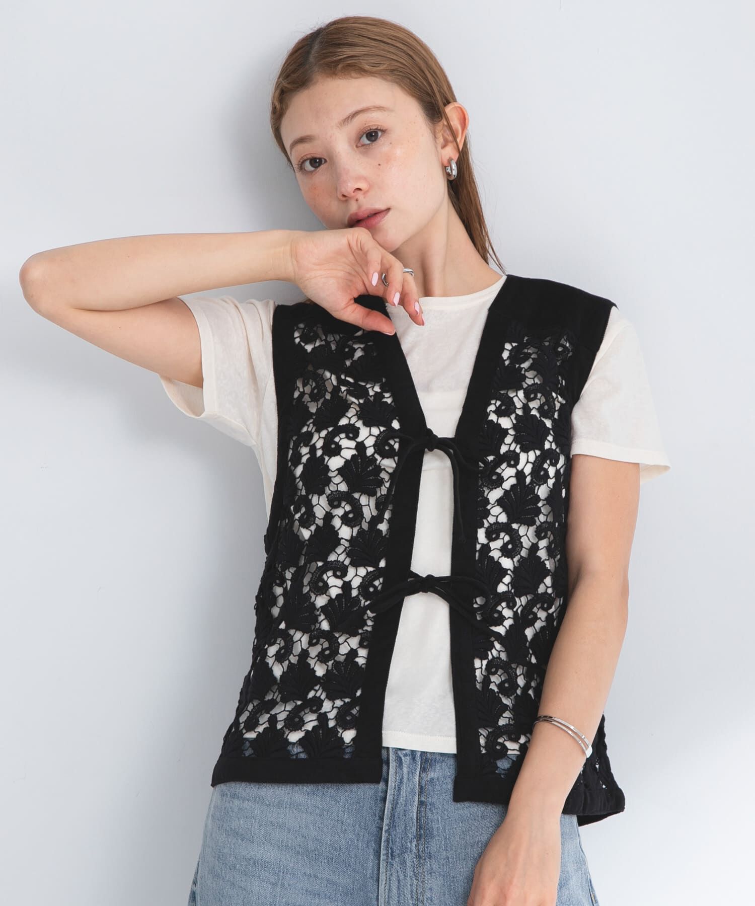 Sonny Label 「ボタニカルモチーフレースベスト」|ベスト・ジレ|