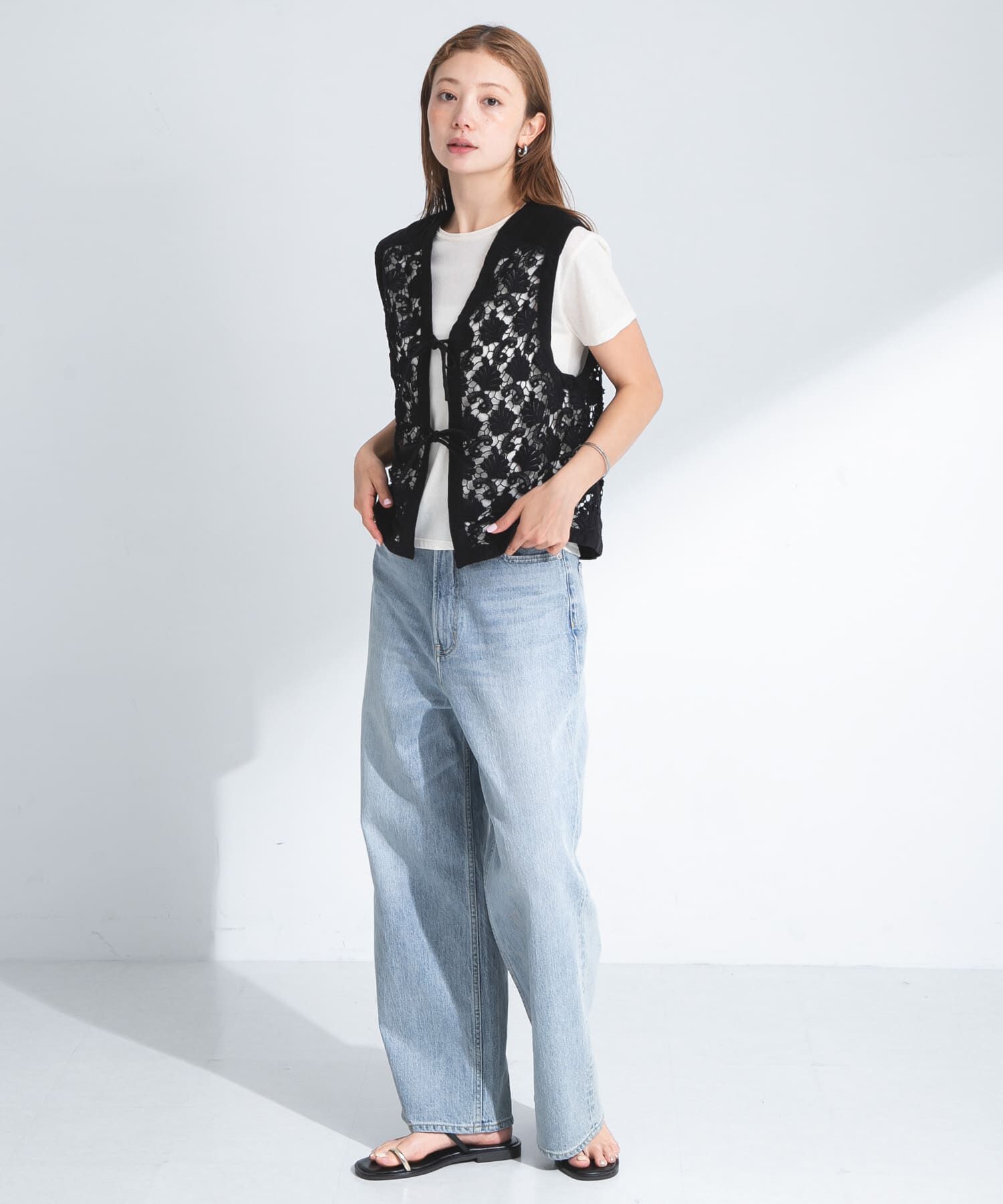 Sonny Label 「ボタニカルモチーフレースベスト」|ベスト・ジレ|
