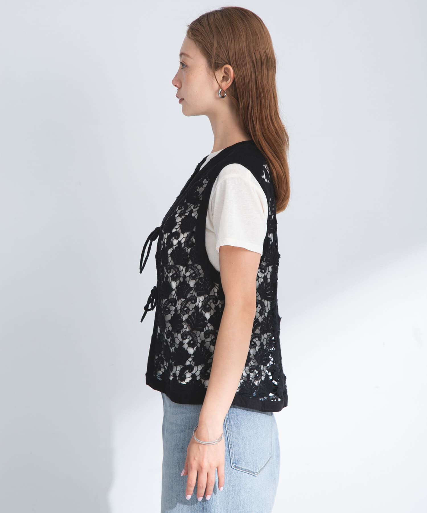 Sonny Label 「ボタニカルモチーフレースベスト」|ベスト・ジレ|