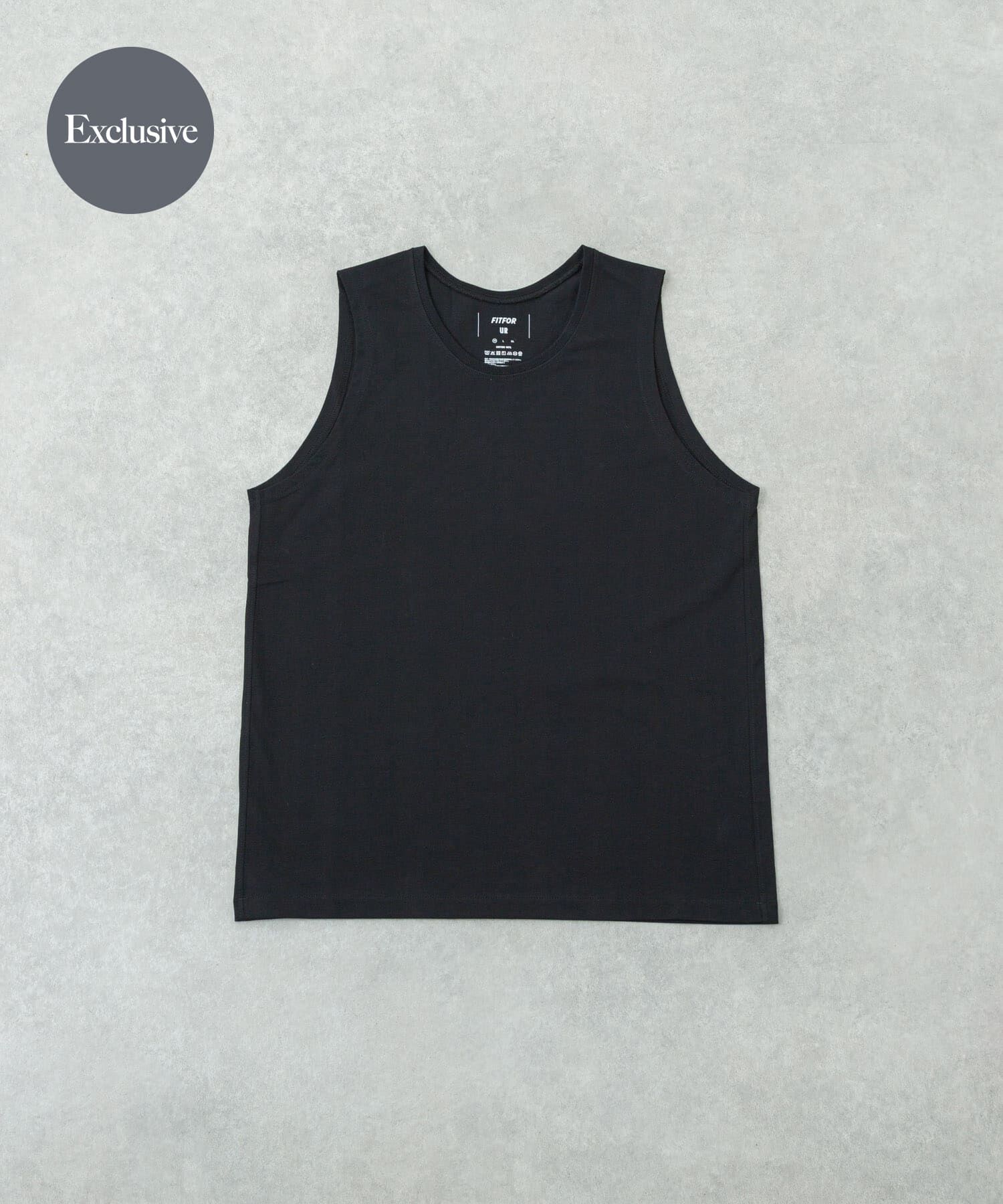 URBAN RESEARCH「『別注』FITFOR&times;URBAN RESEARC　WIDE SLEEVE LESS T-SHIRTS」|タンクトップ|ブラック