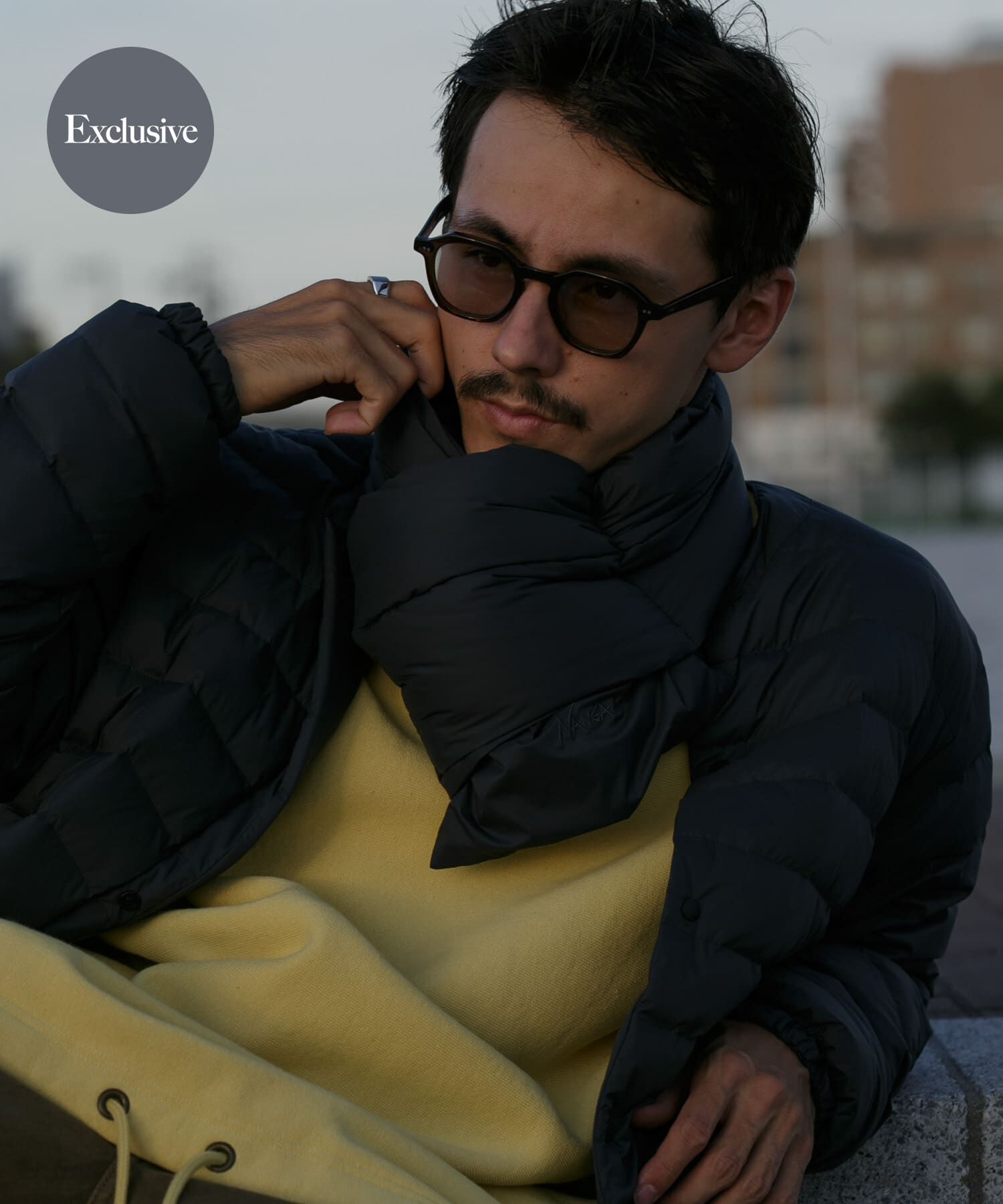 URBAN RESEARCH DOORS「『別注』NANGA&times;DOORS　DOWN MUFFLER」|マフラー|チャコールグレー