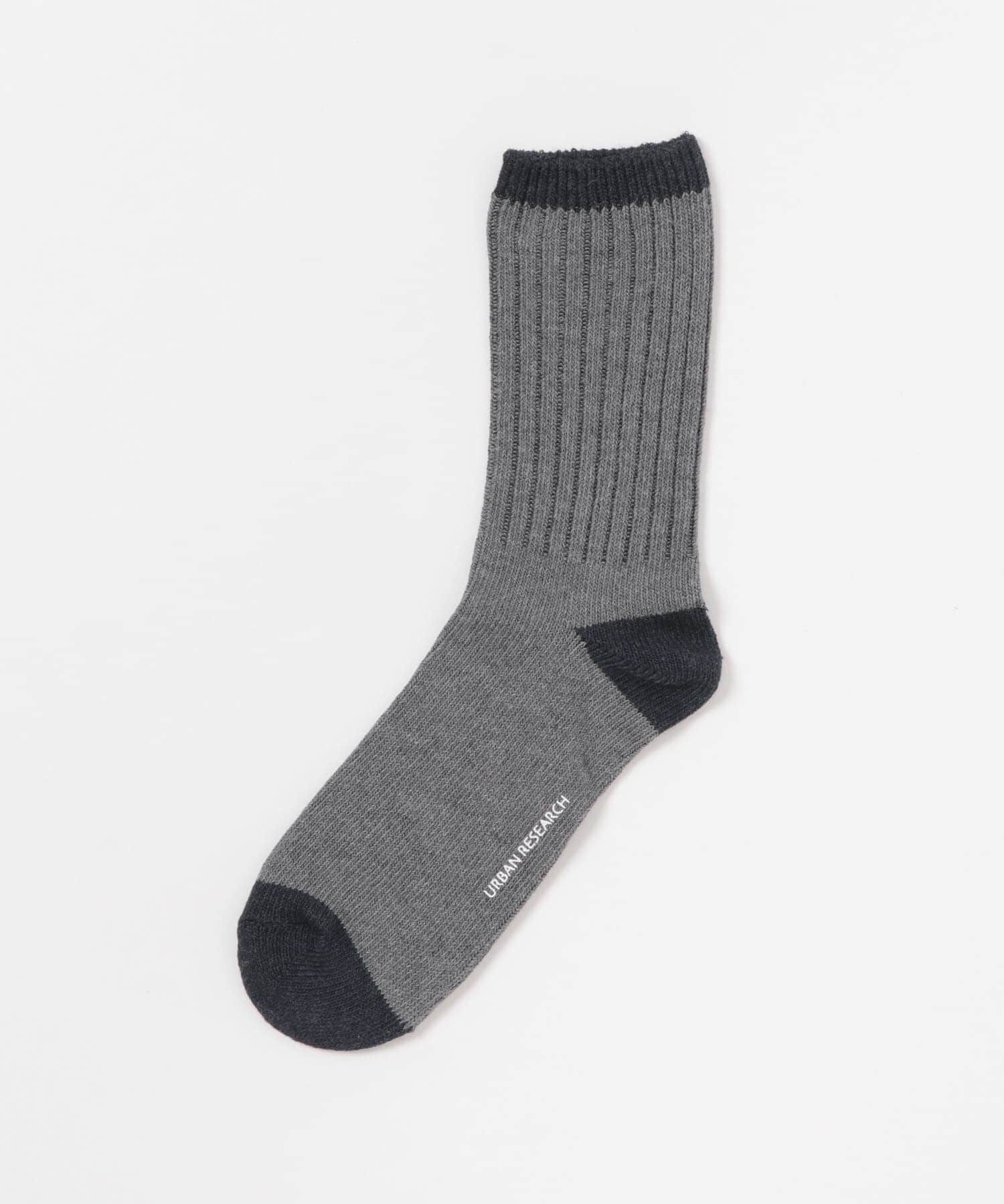 URBAN RESEARCH「『URTECH』バイカラーリブソックス」|ソックス|