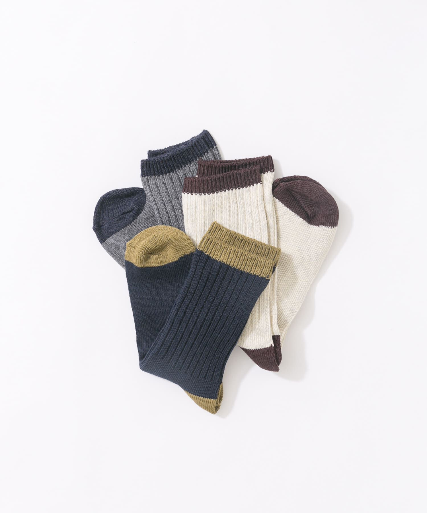 URBAN RESEARCH「『URTECH』バイカラーリブソックス」|ソックス|