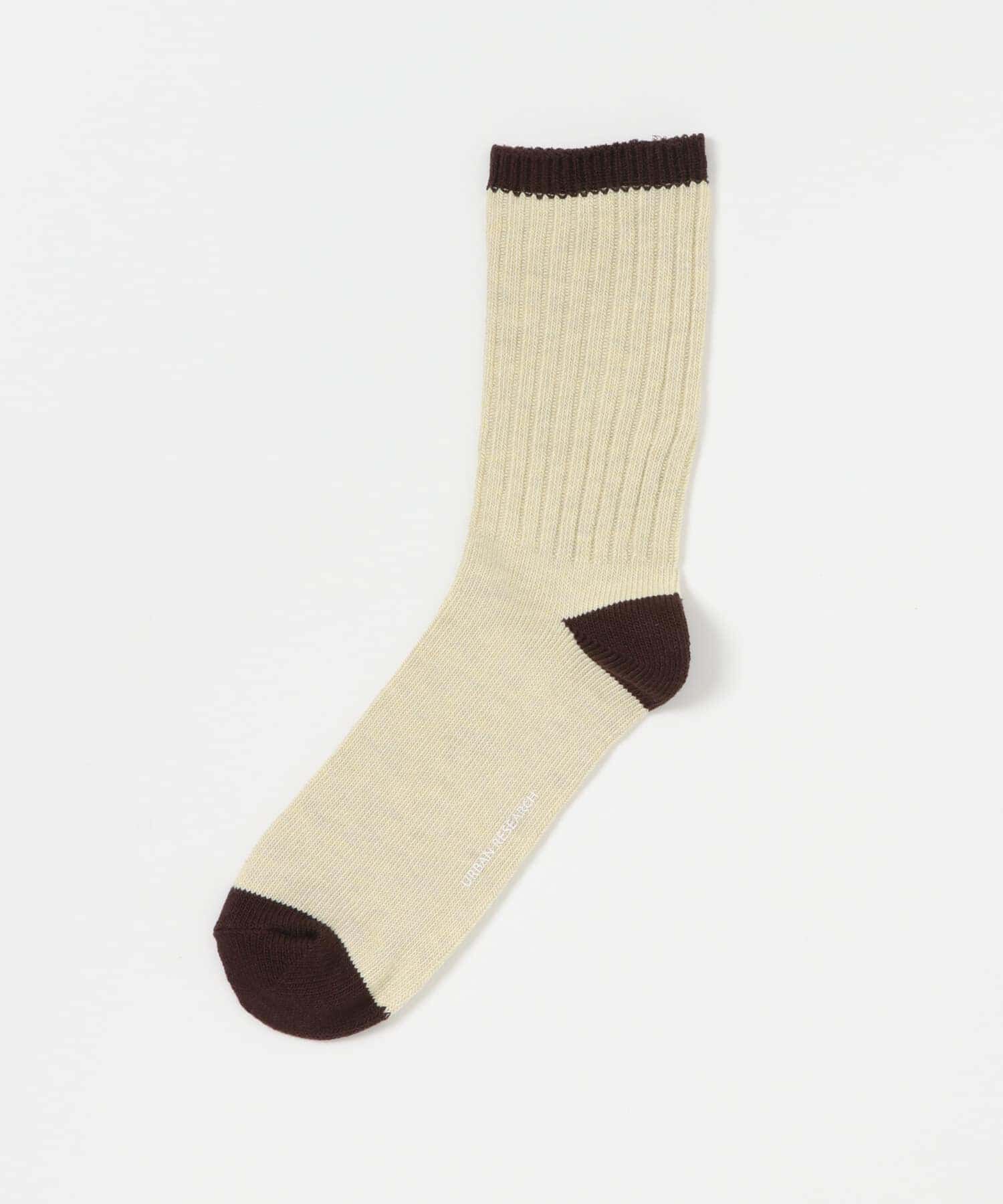 URBAN RESEARCH「『URTECH』バイカラーリブソックス」|ソックス|