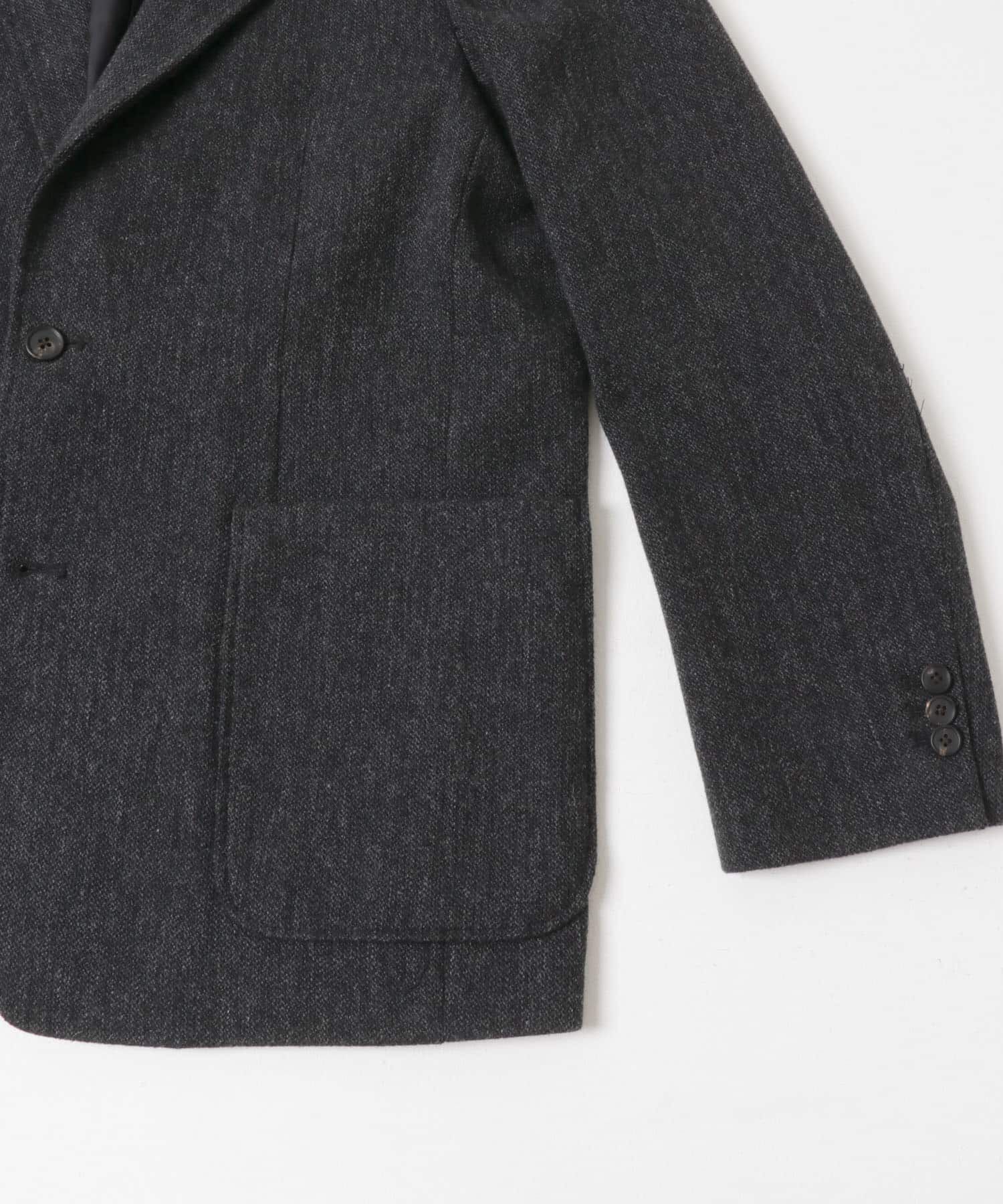 URBAN RESEARCH「new basic　VINTAGE WOOL TWEED JACKET」|ノーカラーコート|