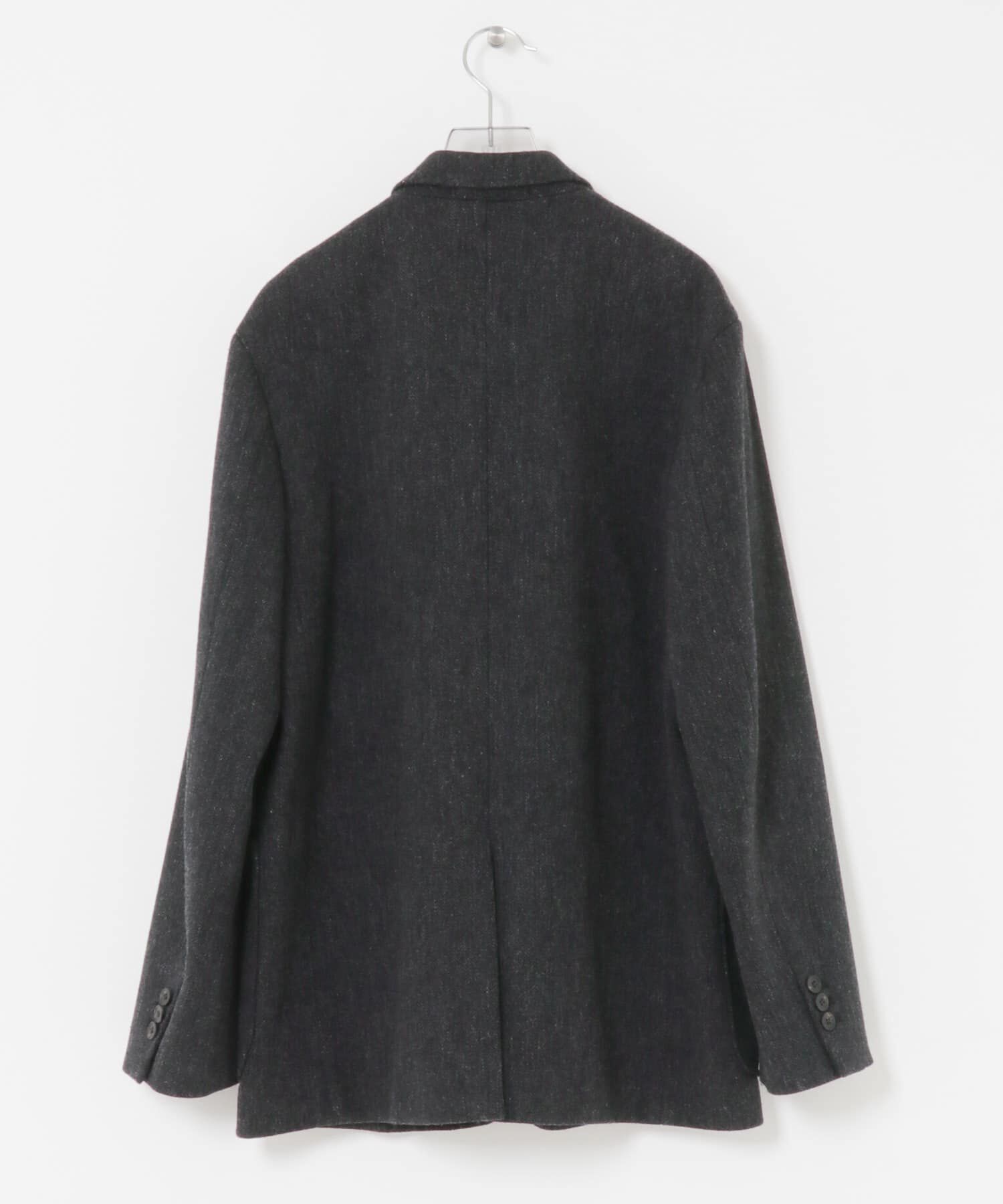 URBAN RESEARCH「new basic　VINTAGE WOOL TWEED JACKET」|ノーカラーコート|