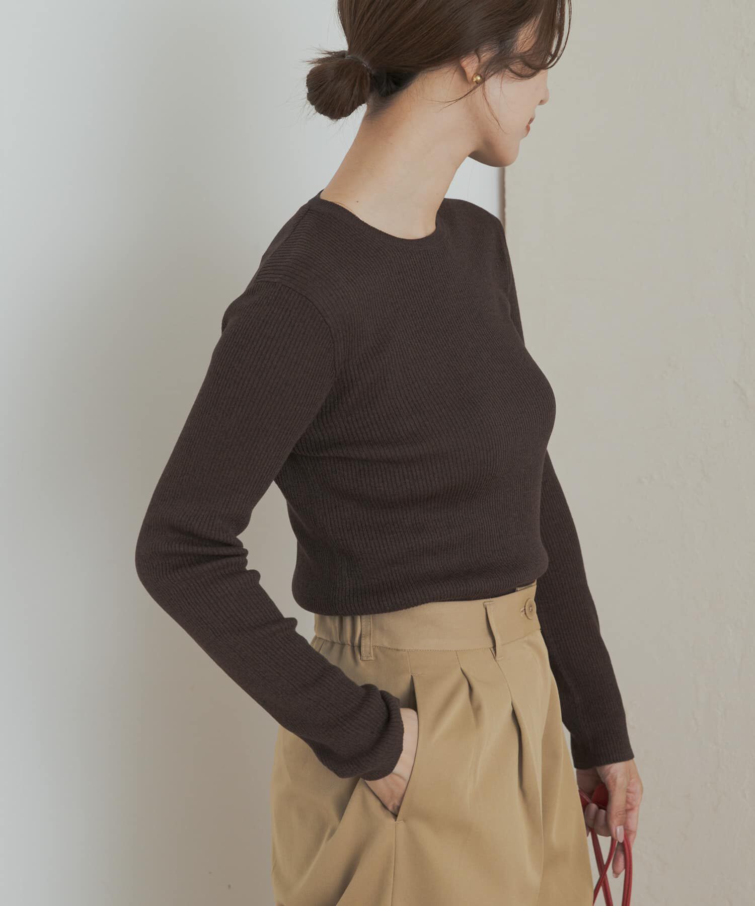 URBAN RESEARCH DOORS「ラメリブプルオーバー」|ニット・セーター|