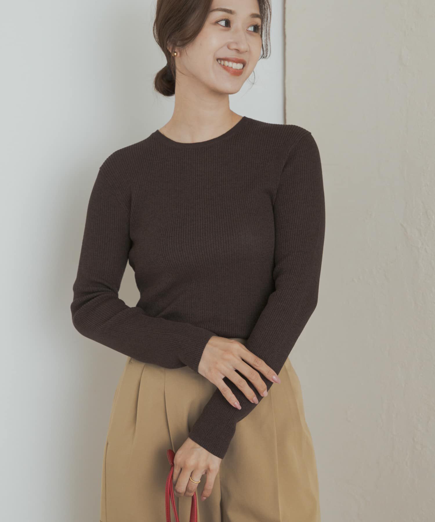 URBAN RESEARCH DOORS「ラメリブプルオーバー」|ニット・セーター|