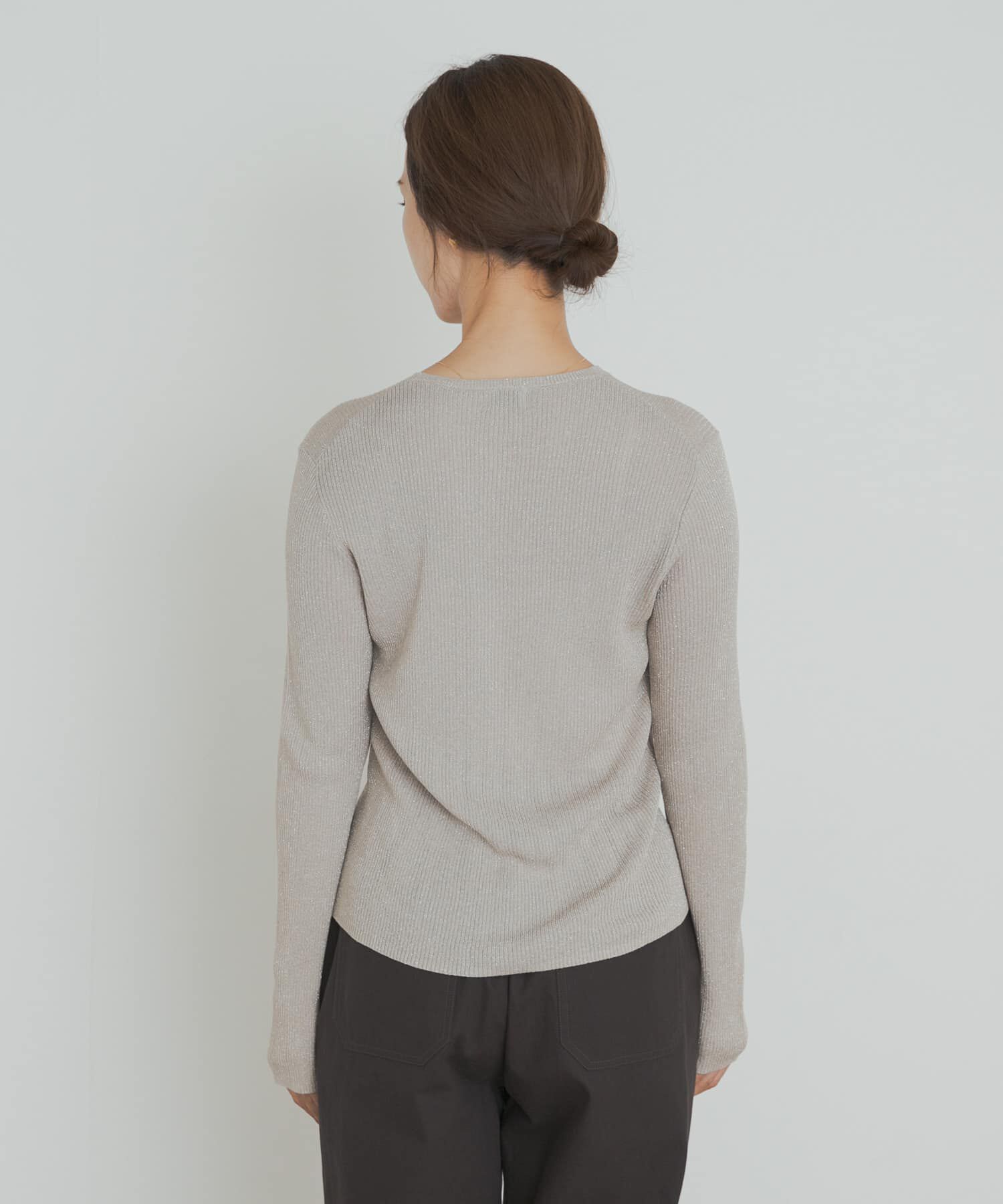 URBAN RESEARCH DOORS「ラメリブプルオーバー」|ニット・セーター|