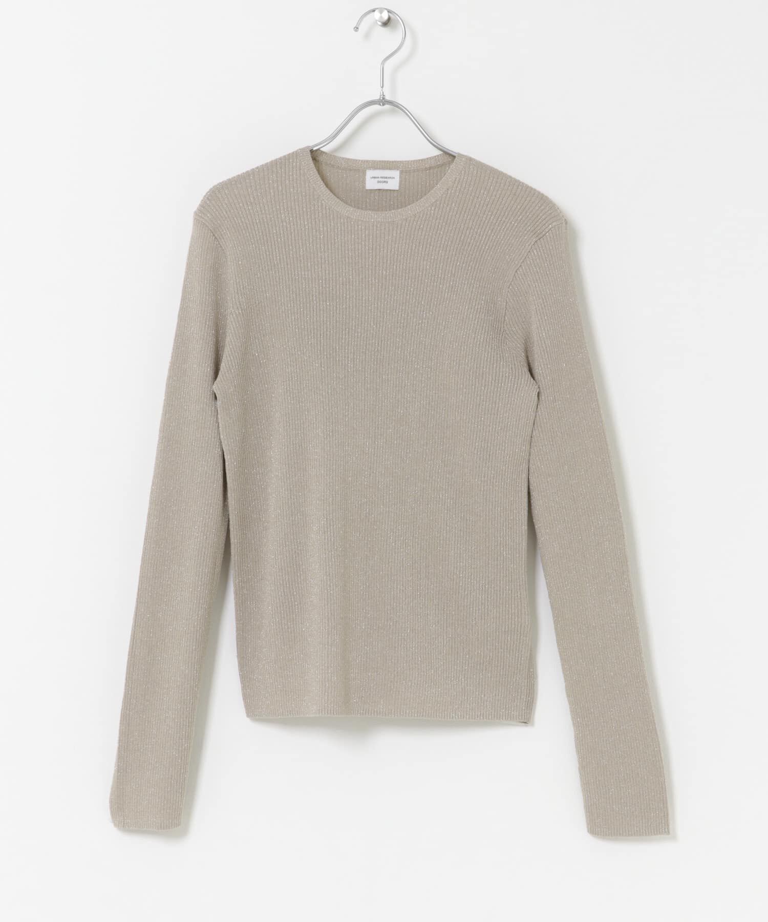 URBAN RESEARCH DOORS「ラメリブプルオーバー」|ニット・セーター|