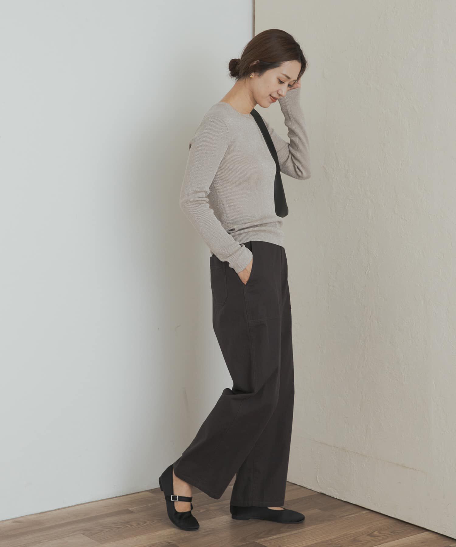 URBAN RESEARCH DOORS「ラメリブプルオーバー」|ニット・セーター|