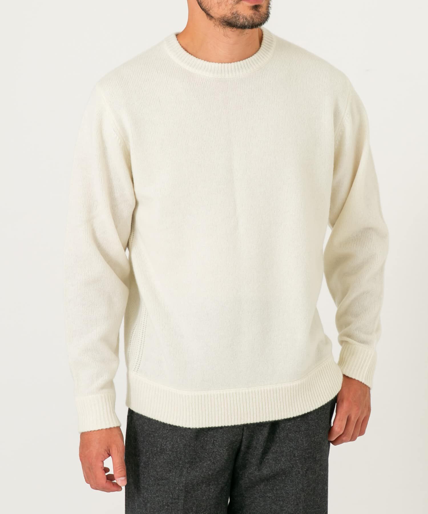 URBAN RESEARCH ROSSO「『XLサイズあり』ハミルトンラムズウールエルボーパッチニット」|ニット・セーター|