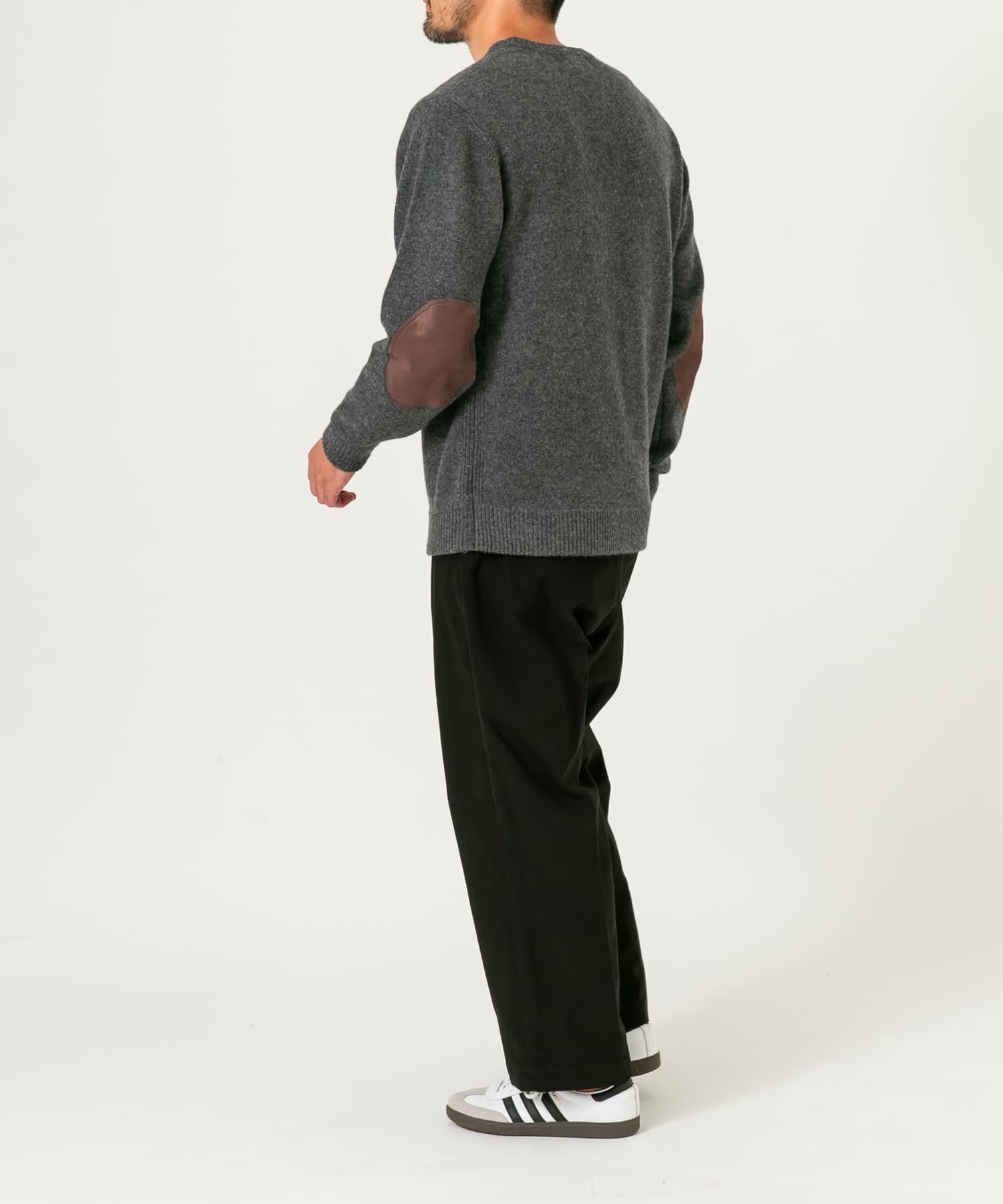 URBAN RESEARCH ROSSO「『XLサイズあり』ハミルトンラムズウールエルボーパッチニット」|ニット・セーター|