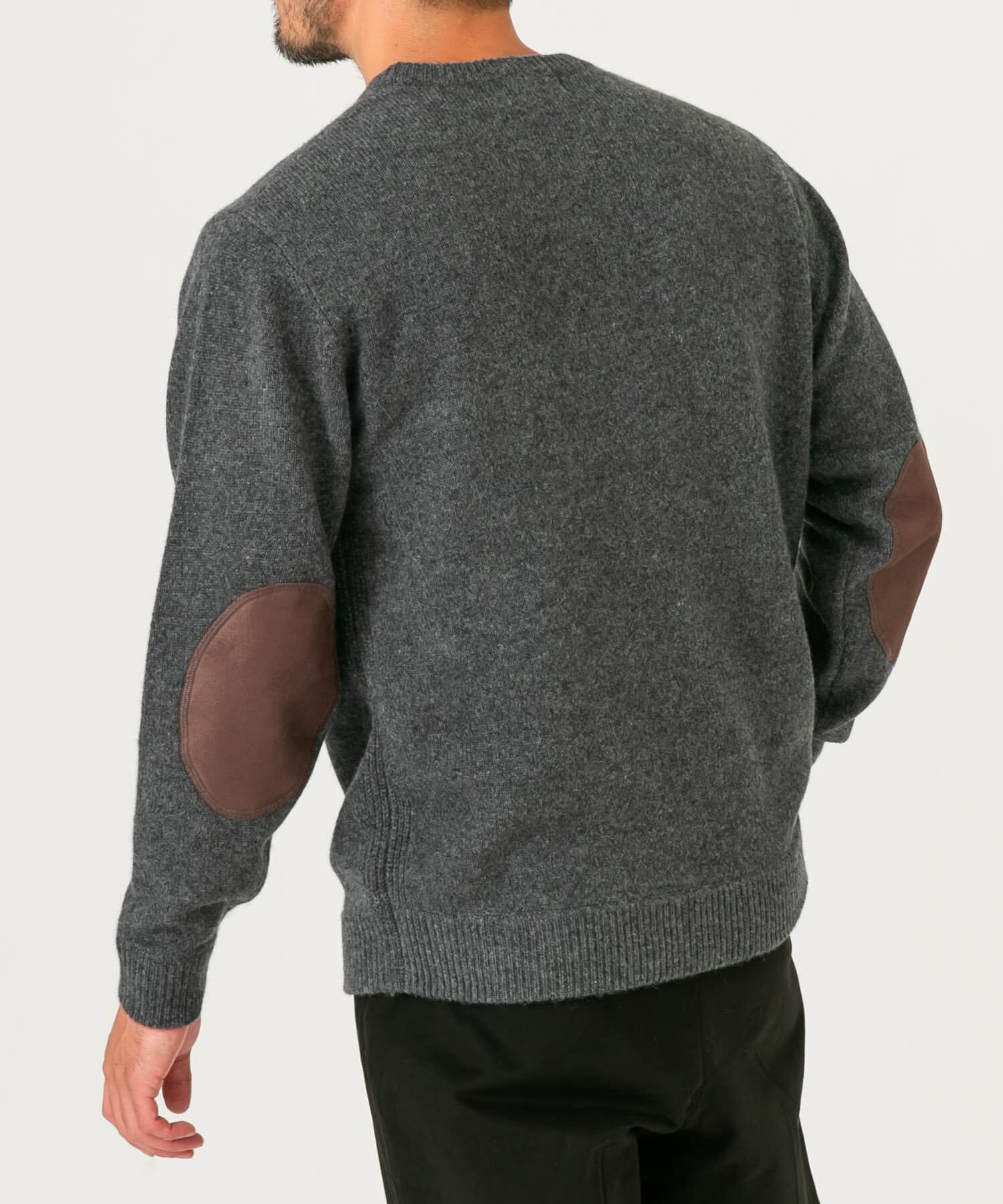 URBAN RESEARCH ROSSO「『XLサイズあり』ハミルトンラムズウールエルボーパッチニット」|ニット・セーター|