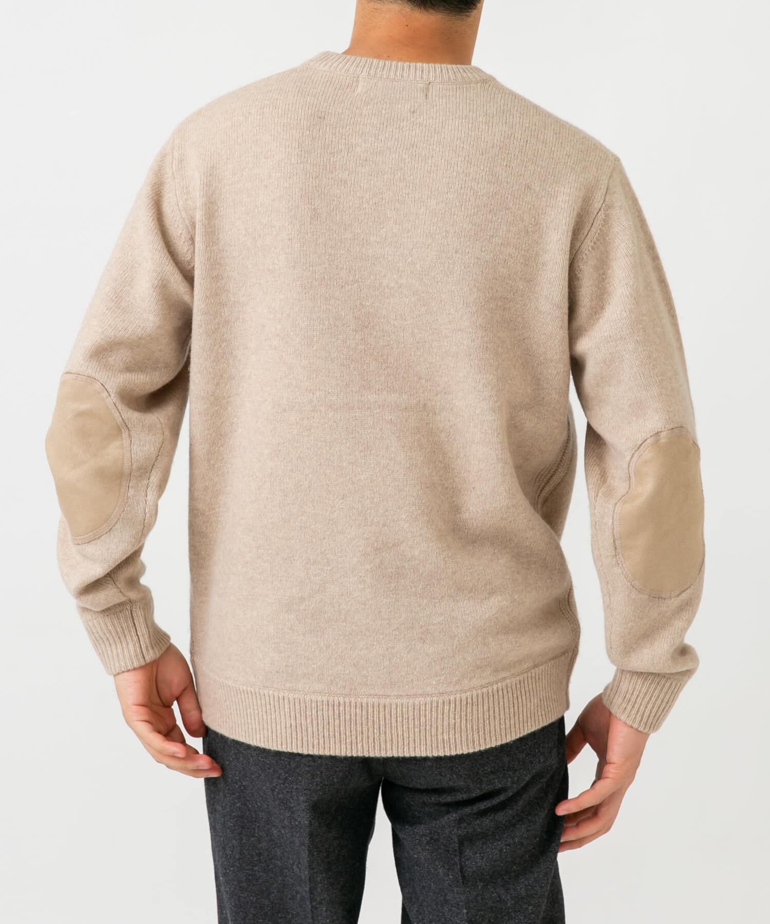 URBAN RESEARCH ROSSO「『XLサイズあり』ハミルトンラムズウールエルボーパッチニット」|ニット・セーター|