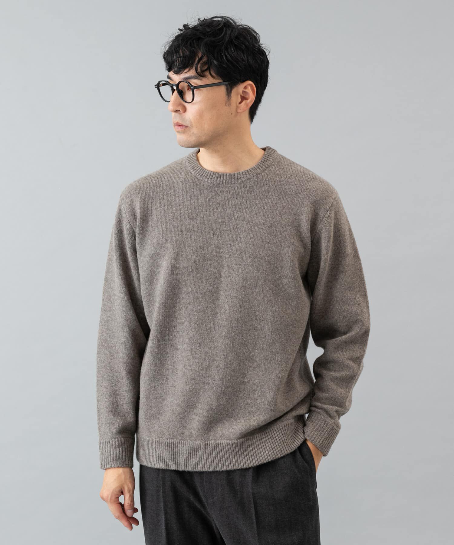 URBAN RESEARCH ROSSO「『XLサイズあり』ハミルトンラムズウールエルボーパッチニット」|ニット・セーター|