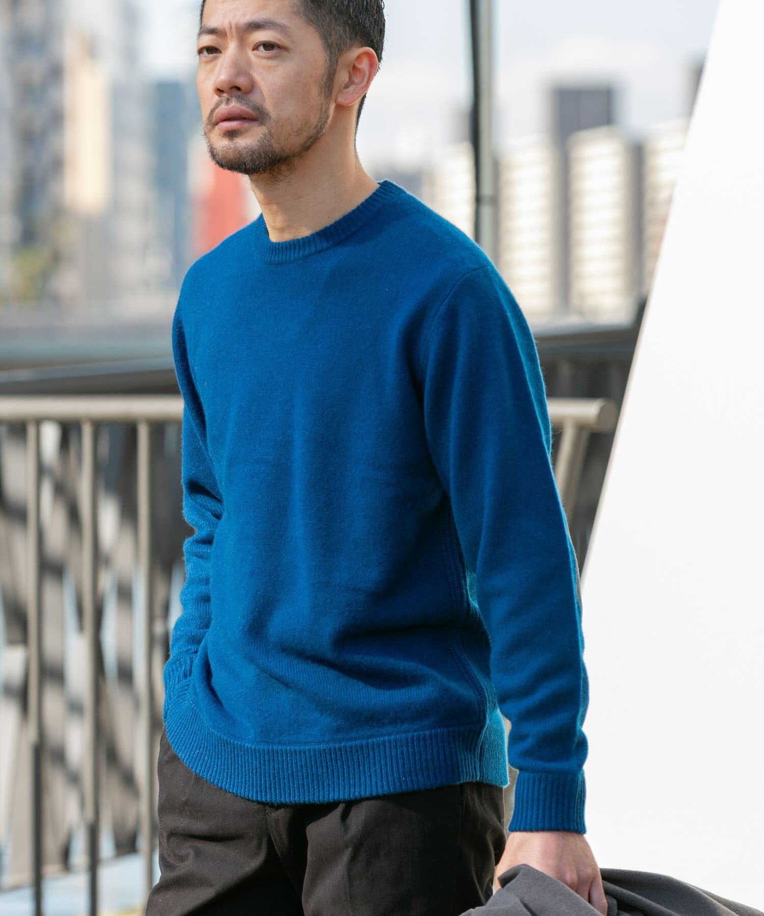 URBAN RESEARCH ROSSO「『XLサイズあり』ハミルトンラムズウールエルボーパッチニット」|ニット・セーター|