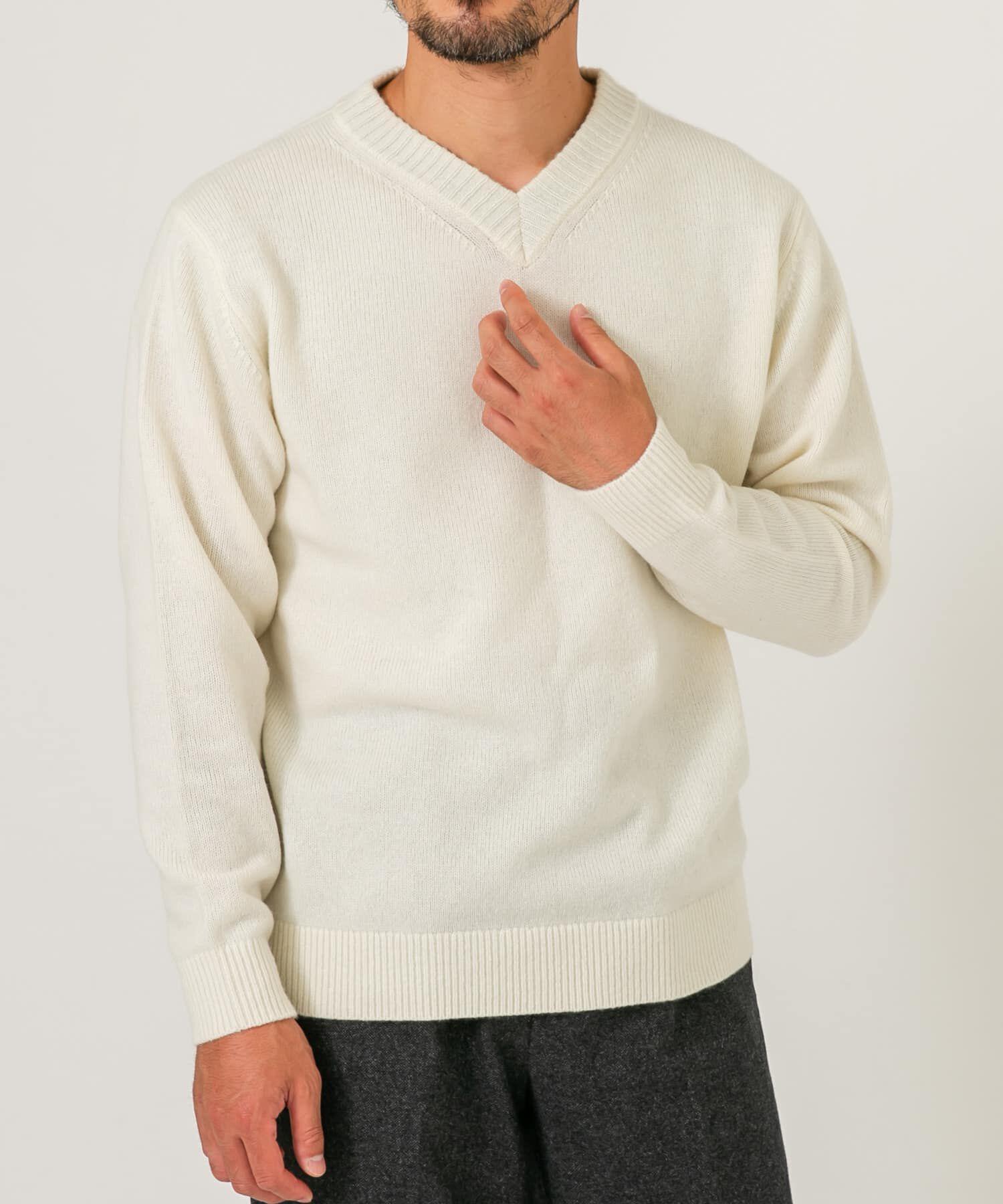 URBAN RESEARCH ROSSO「『XLサイズあり』ハミルトンラムズウールVネックニット」|ニット・セーター|