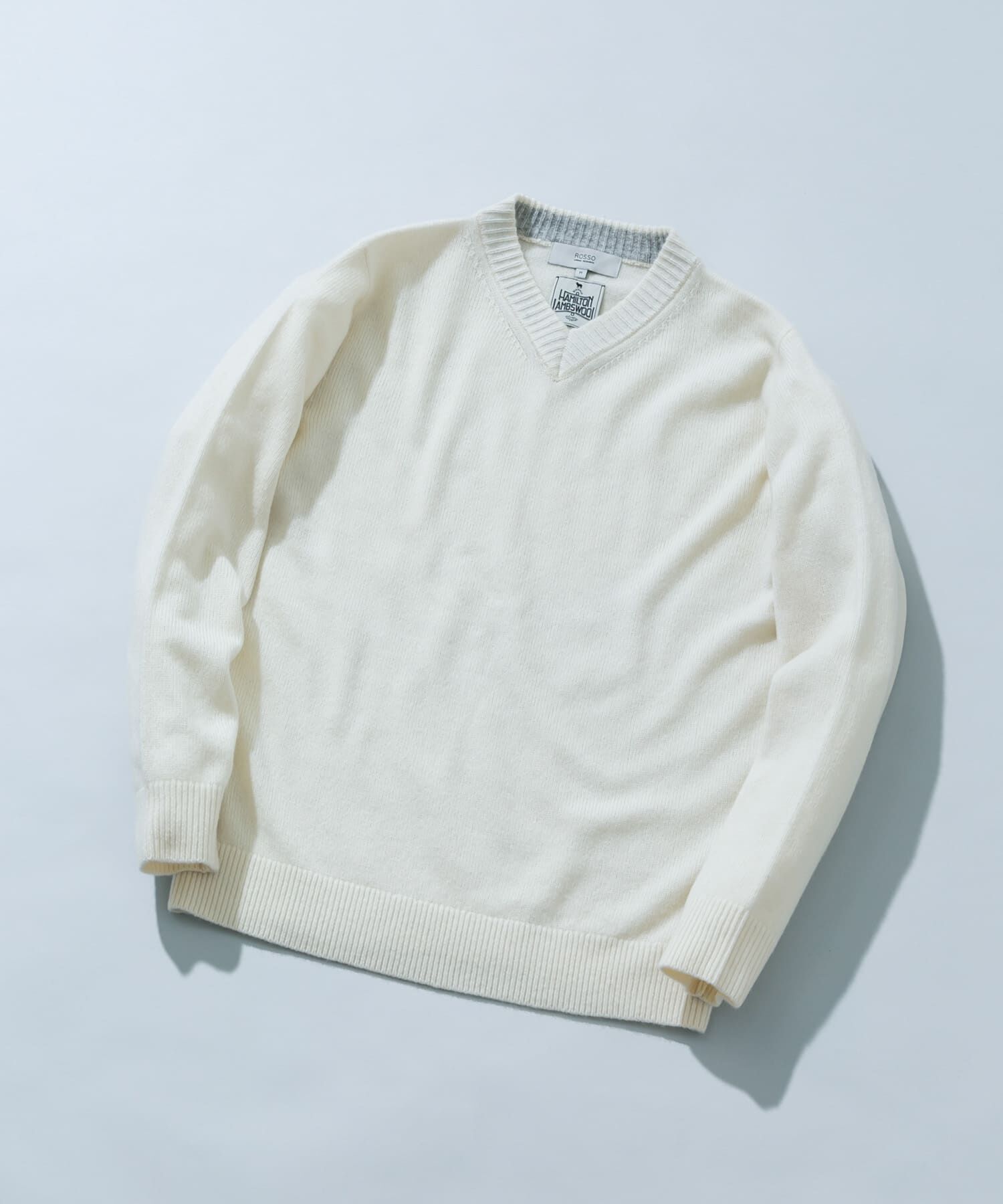 URBAN RESEARCH ROSSO「『XLサイズあり』ハミルトンラムズウールVネックニット」|ニット・セーター|