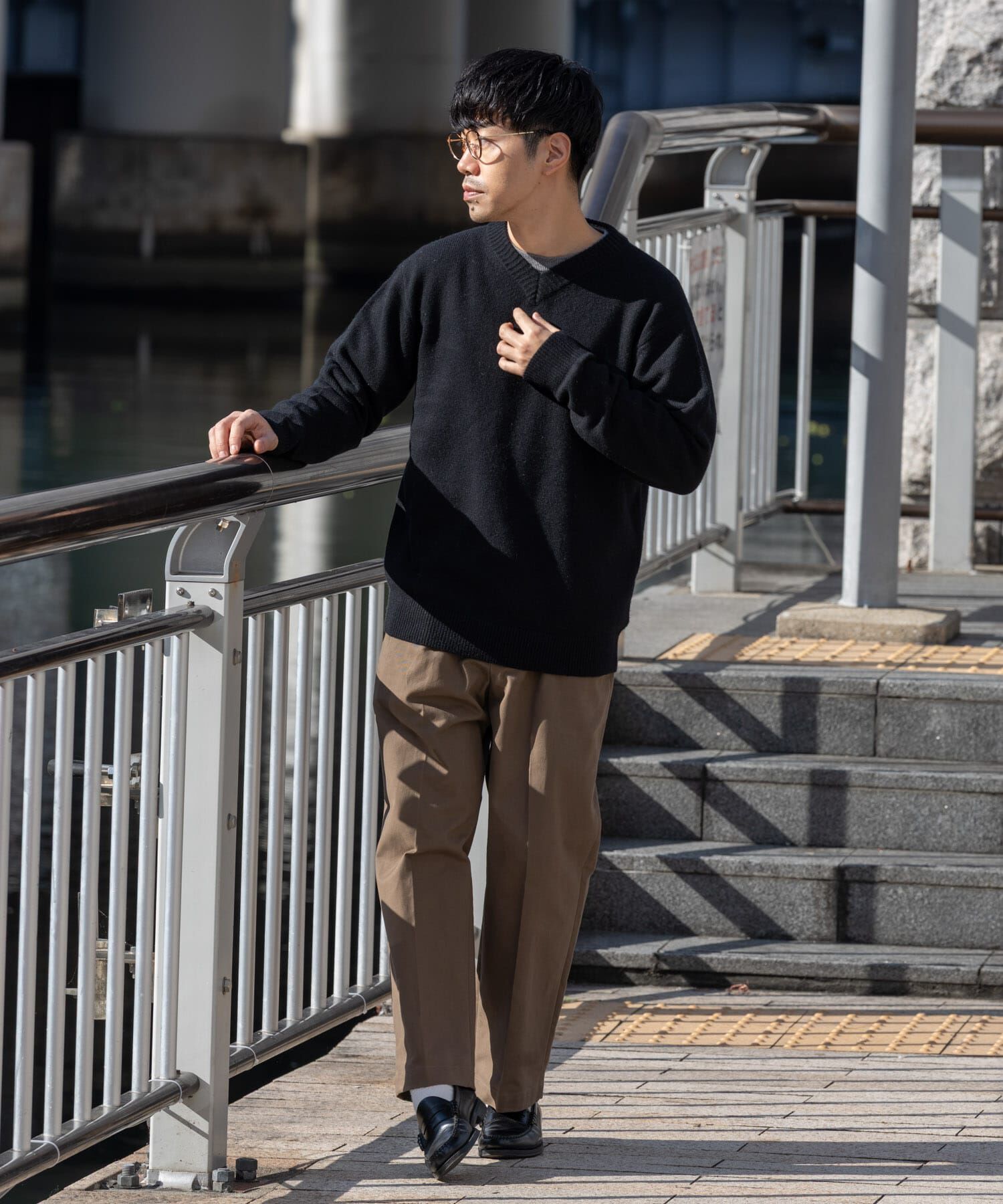 URBAN RESEARCH ROSSO「『XLサイズあり』ハミルトンラムズウールVネックニット」|ニット・セーター|