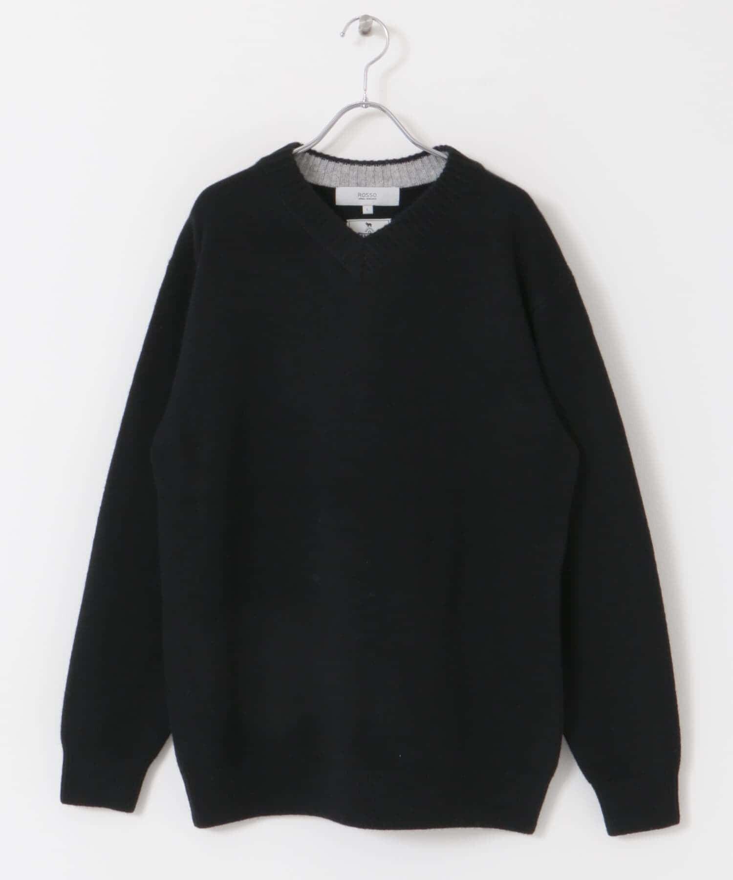 URBAN RESEARCH ROSSO「『XLサイズあり』ハミルトンラムズウールVネックニット」|ニット・セーター|