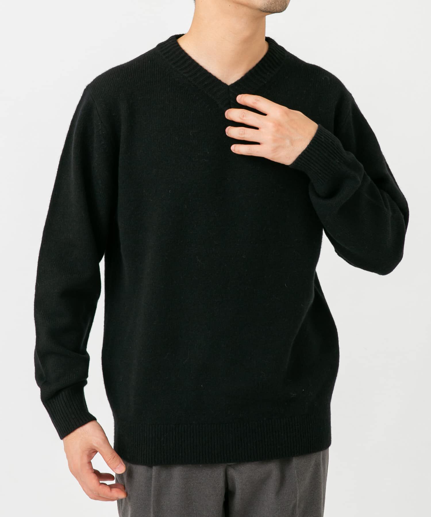 URBAN RESEARCH ROSSO「『XLサイズあり』ハミルトンラムズウールVネックニット」|ニット・セーター|