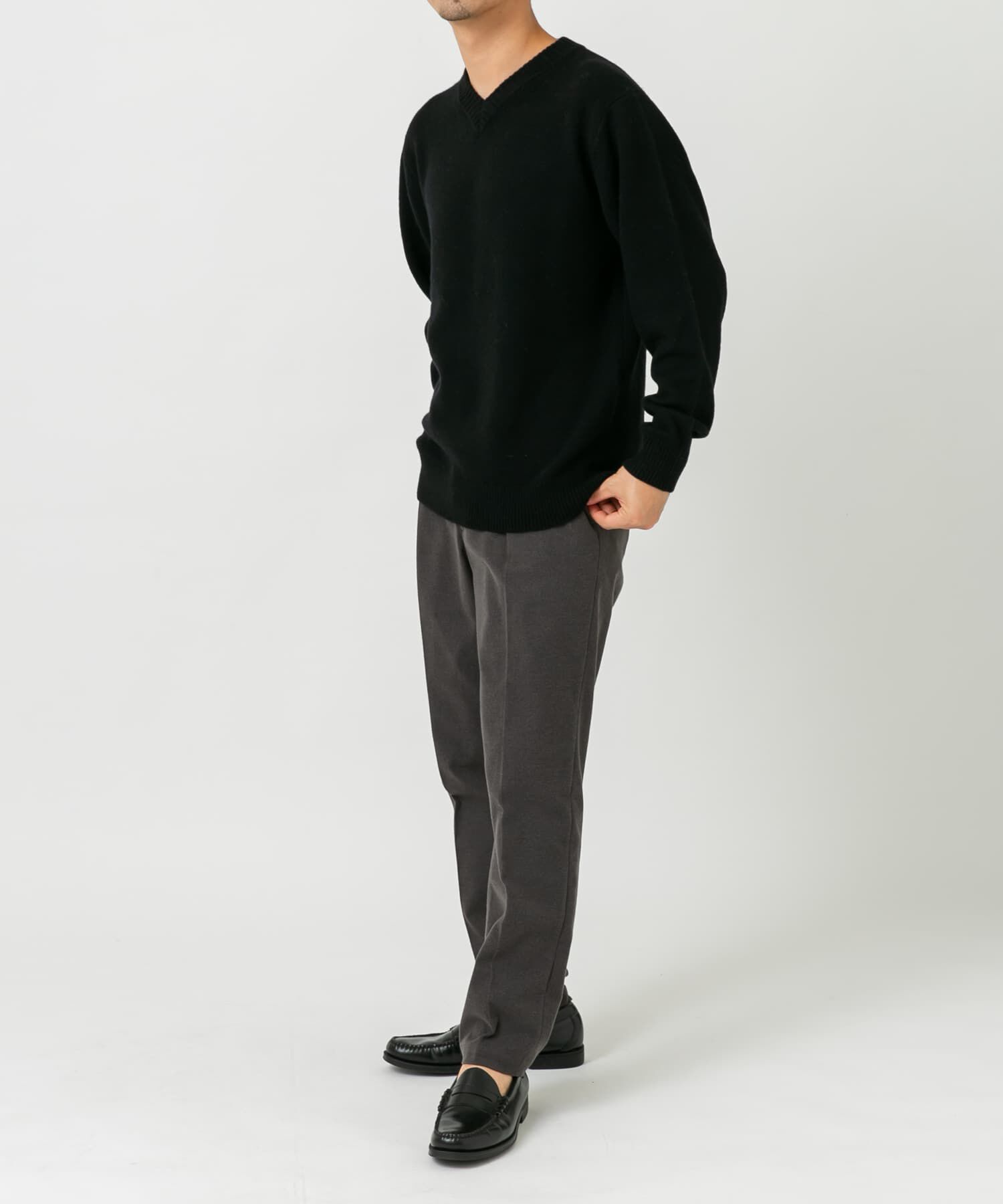 URBAN RESEARCH ROSSO「『XLサイズあり』ハミルトンラムズウールVネックニット」|ニット・セーター|