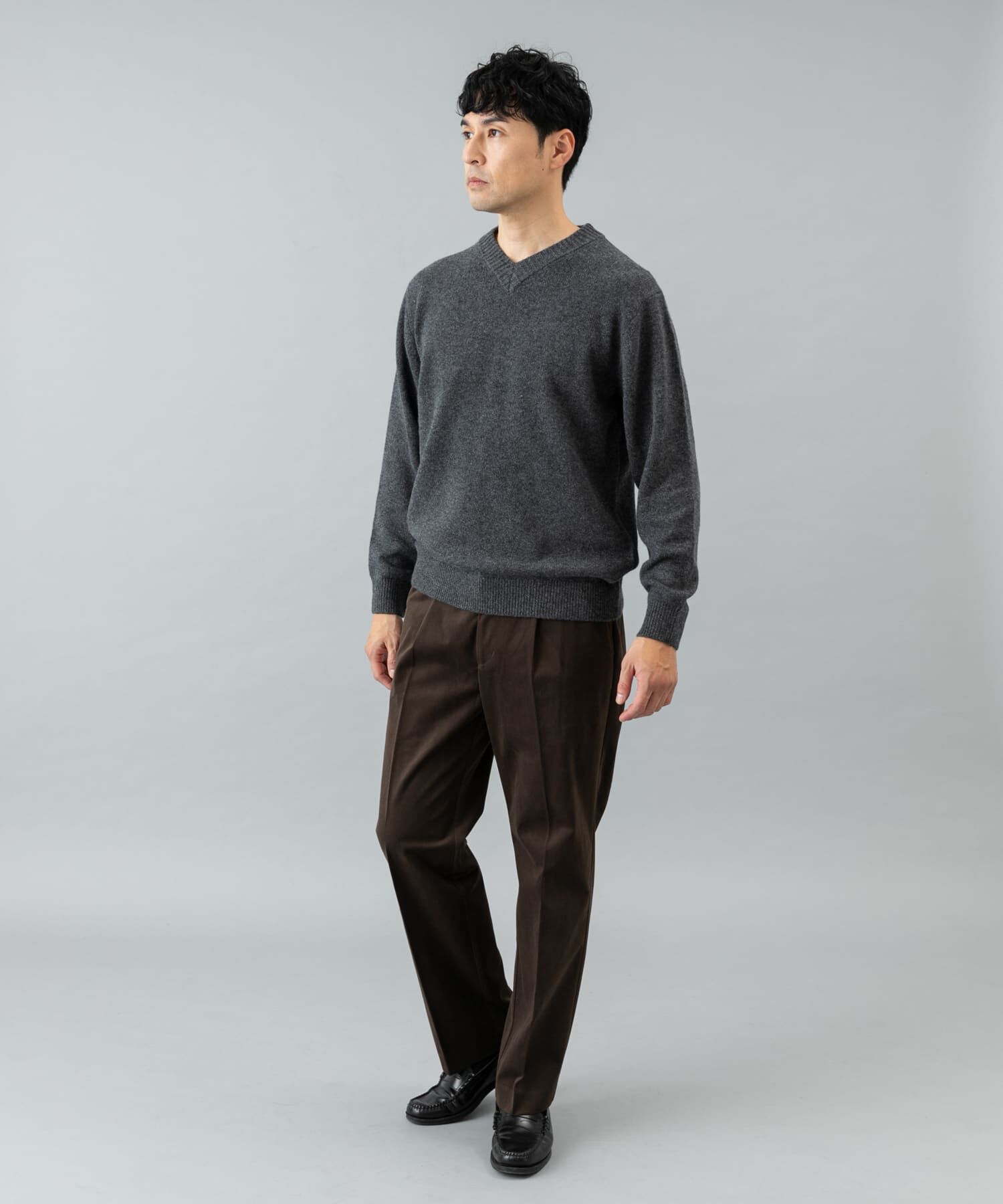 URBAN RESEARCH ROSSO「『XLサイズあり』ハミルトンラムズウールVネックニット」|ニット・セーター|