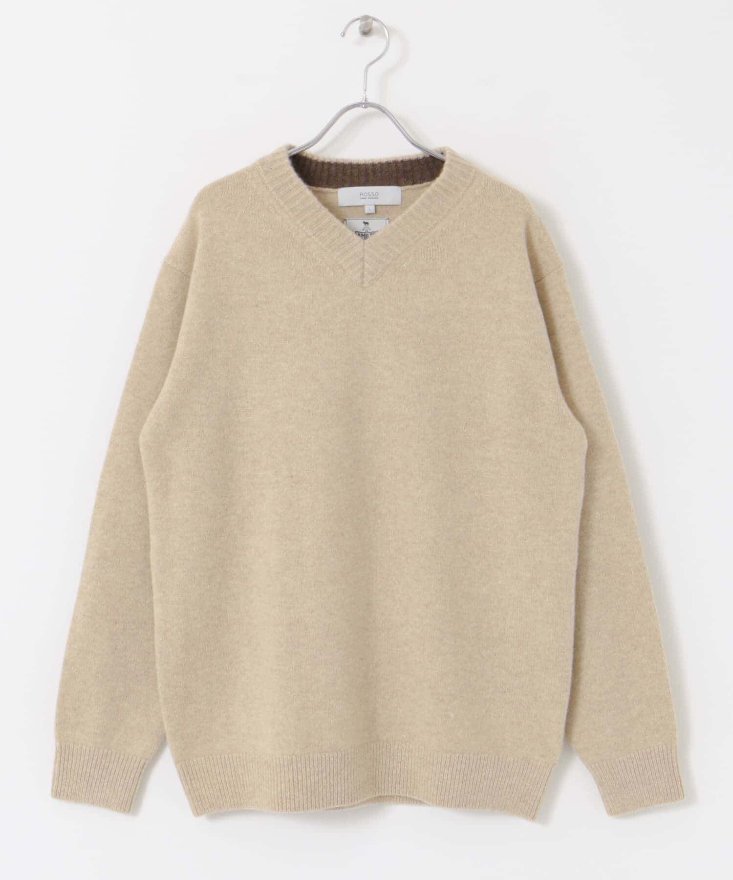 URBAN RESEARCH ROSSO「『XLサイズあり』ハミルトンラムズウールVネックニット」|ニット・セーター|