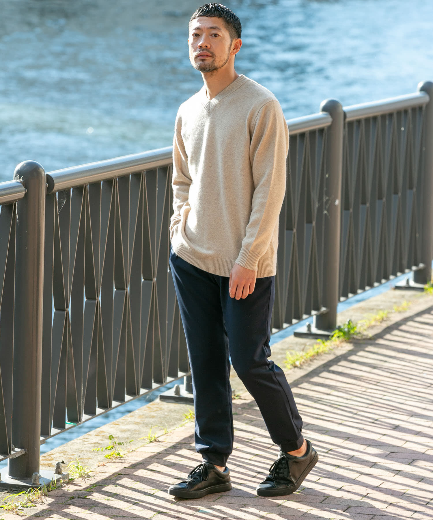 URBAN RESEARCH ROSSO「『XLサイズあり』ハミルトンラムズウールVネックニット」|ニット・セーター|