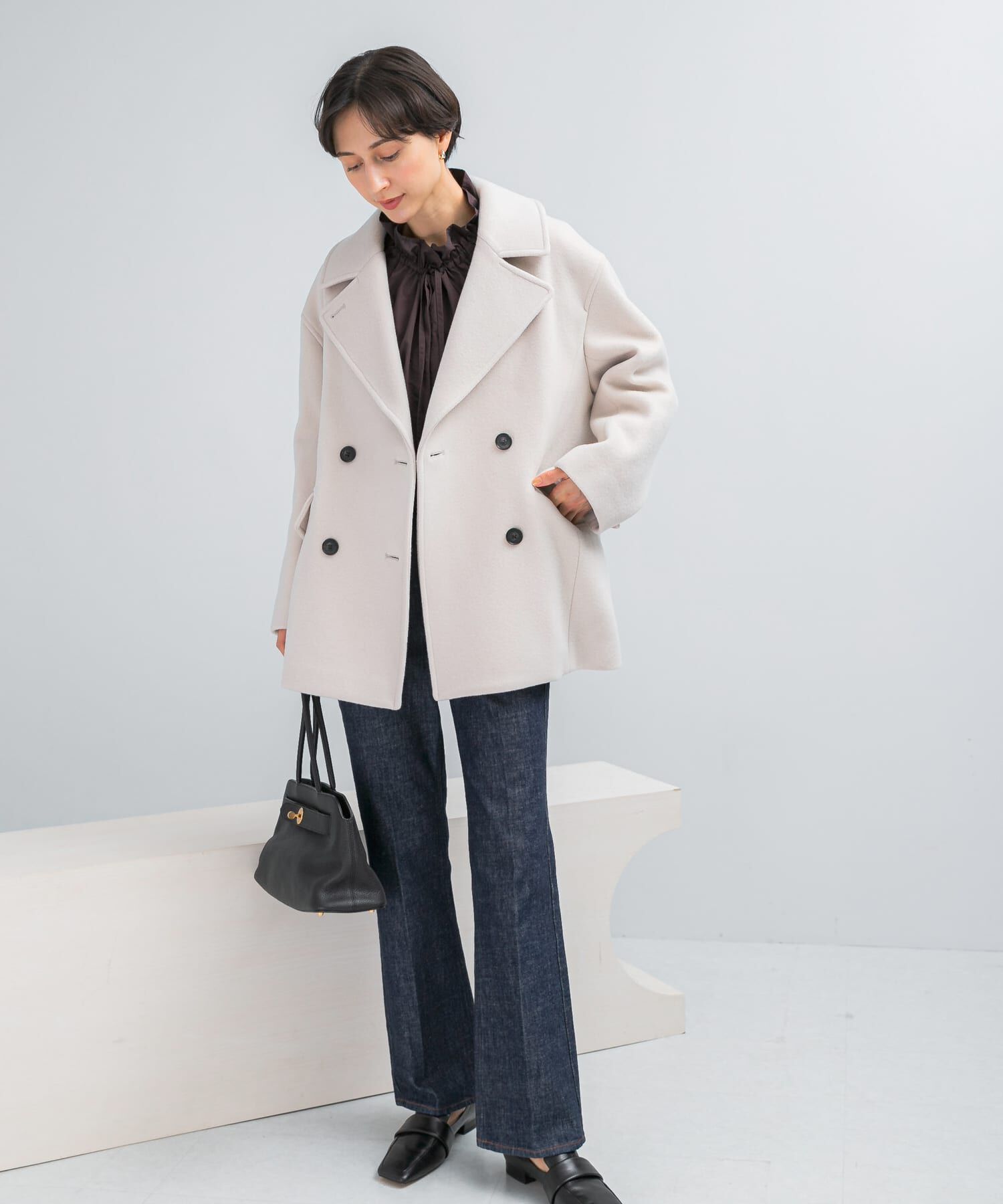 URBAN RESEARCH ROSSO「オーバーミドルPコート」|ピーコート|