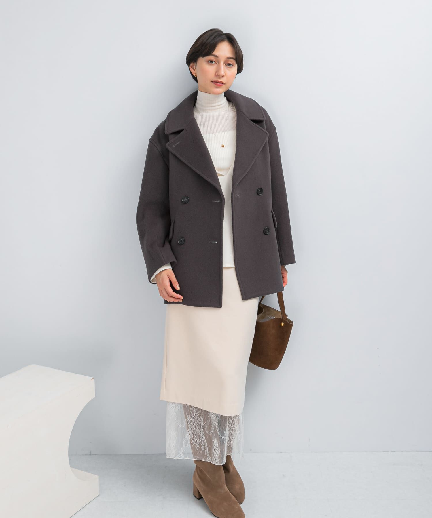 URBAN RESEARCH ROSSO「オーバーミドルPコート」|ピーコート|