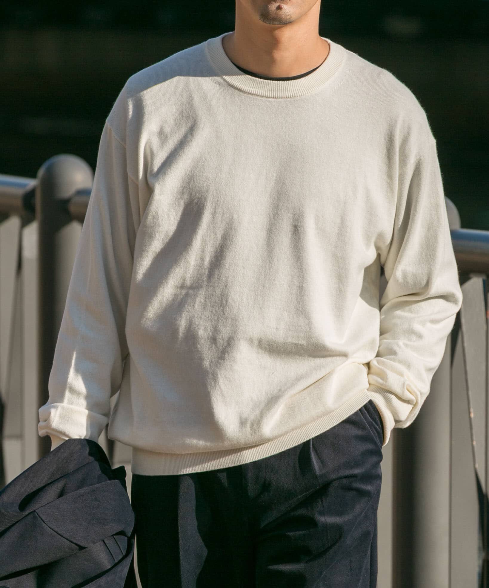 URBAN RESEARCH ROSSO「コットンカシミヤクルーネックニット」|ニット・セーター|