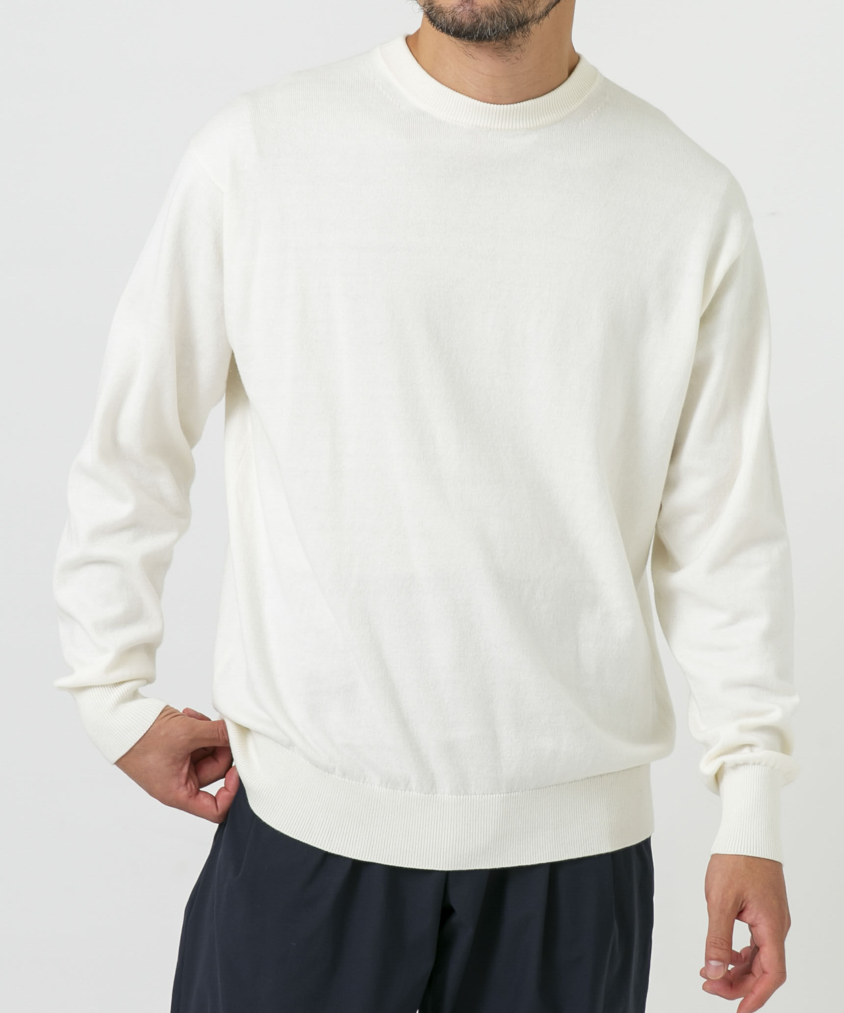 URBAN RESEARCH ROSSO「コットンカシミヤクルーネックニット」|ニット・セーター|