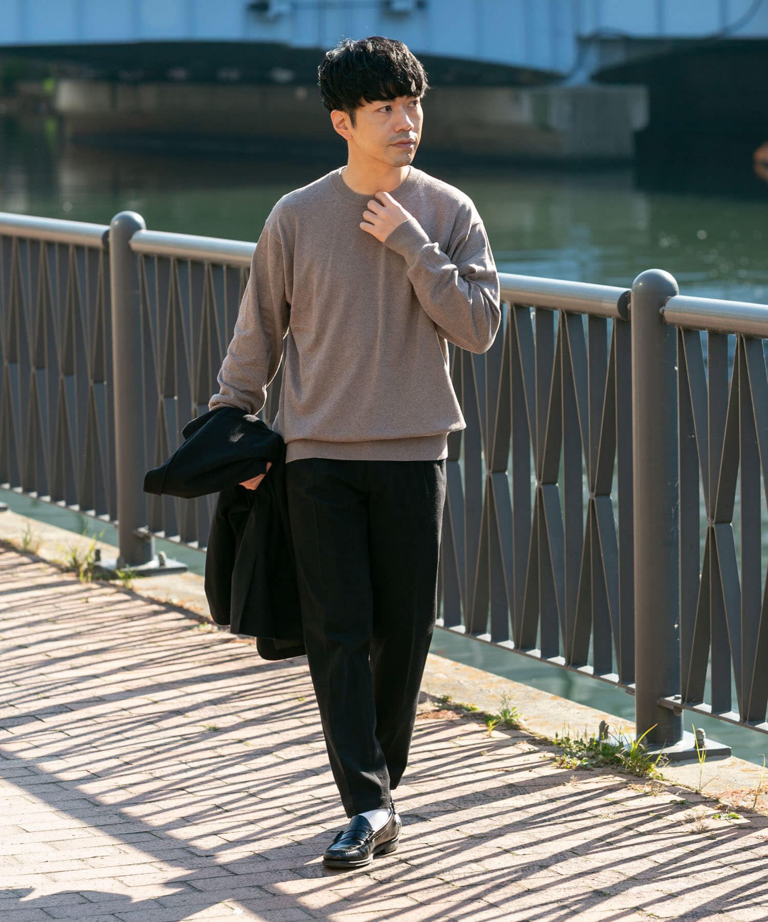 URBAN RESEARCH ROSSO「コットンカシミヤクルーネックニット」|ニット・セーター|