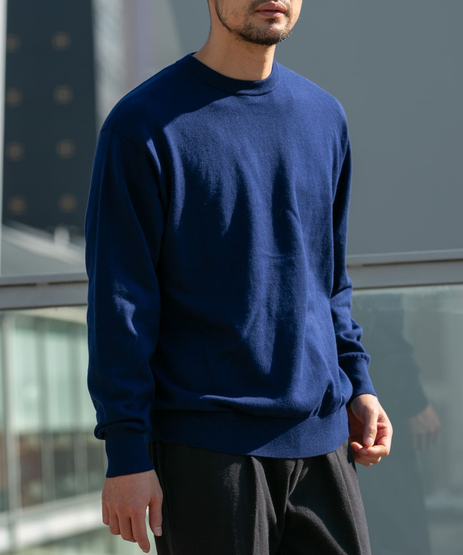 URBAN RESEARCH ROSSO「コットンカシミヤクルーネックニット」|ニット・セーター|