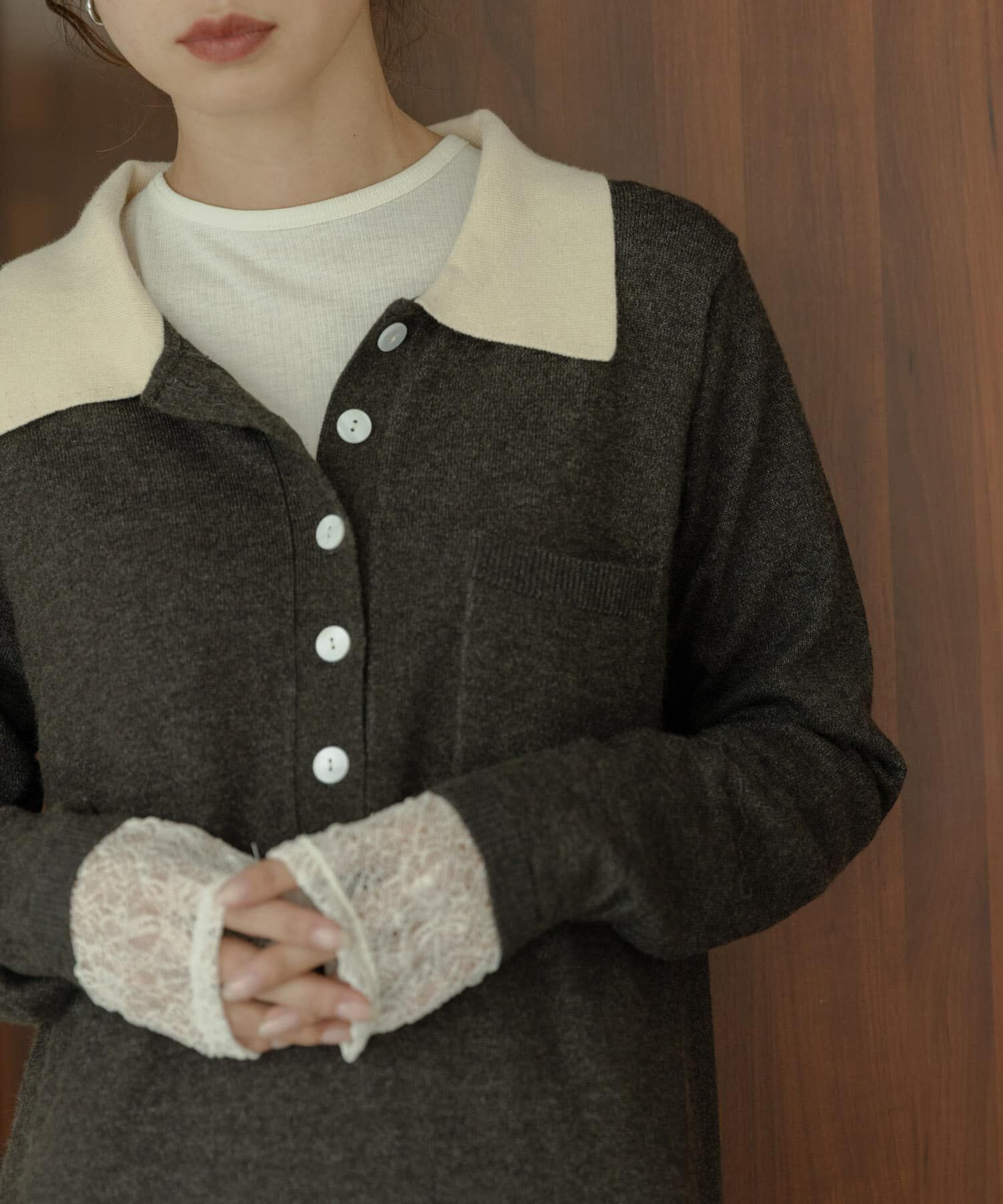 Sonny Label 「『WEB限定』ニットポロワンピース」|ワンピース|