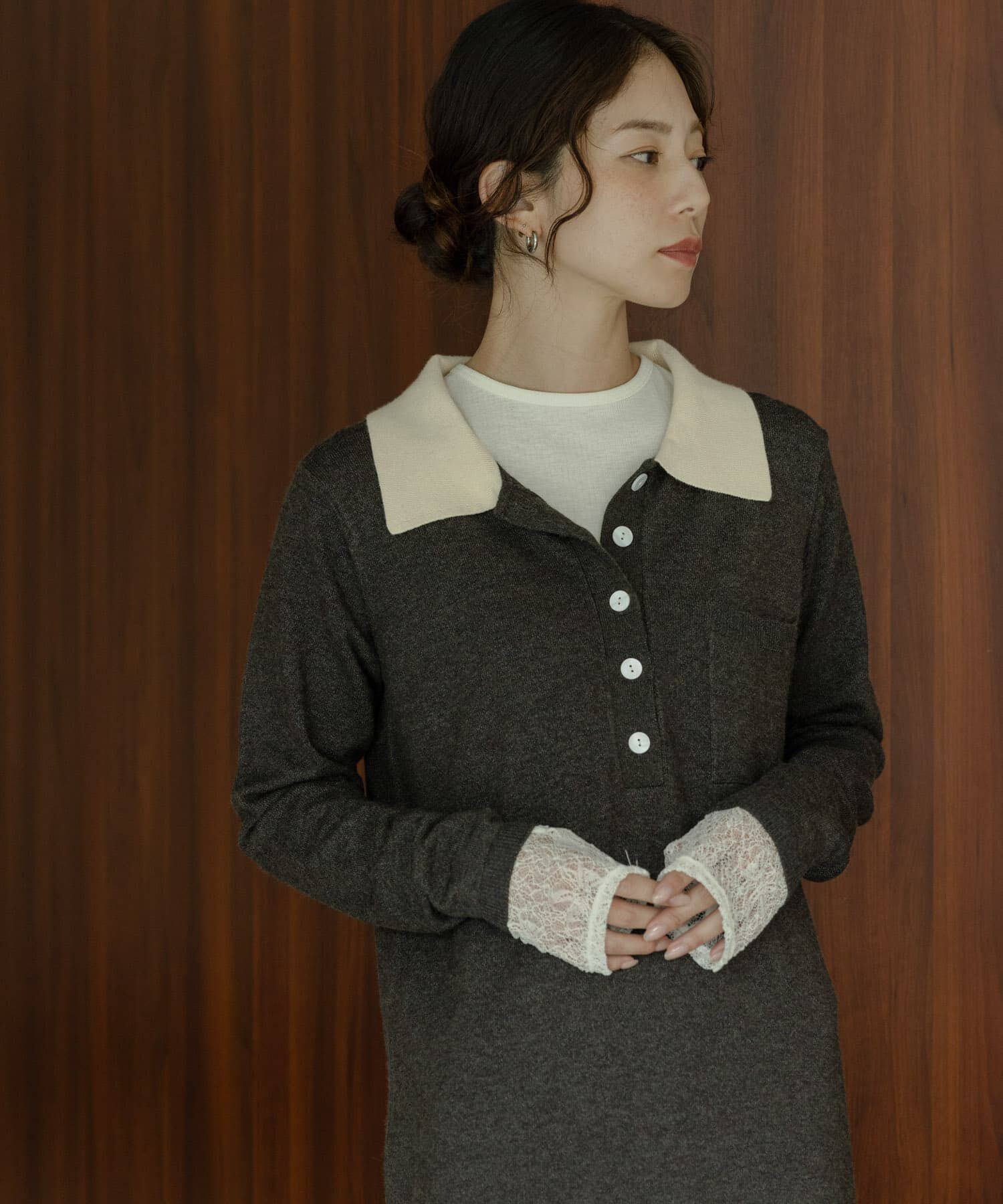 Sonny Label 「『WEB限定』ニットポロワンピース」|ワンピース|