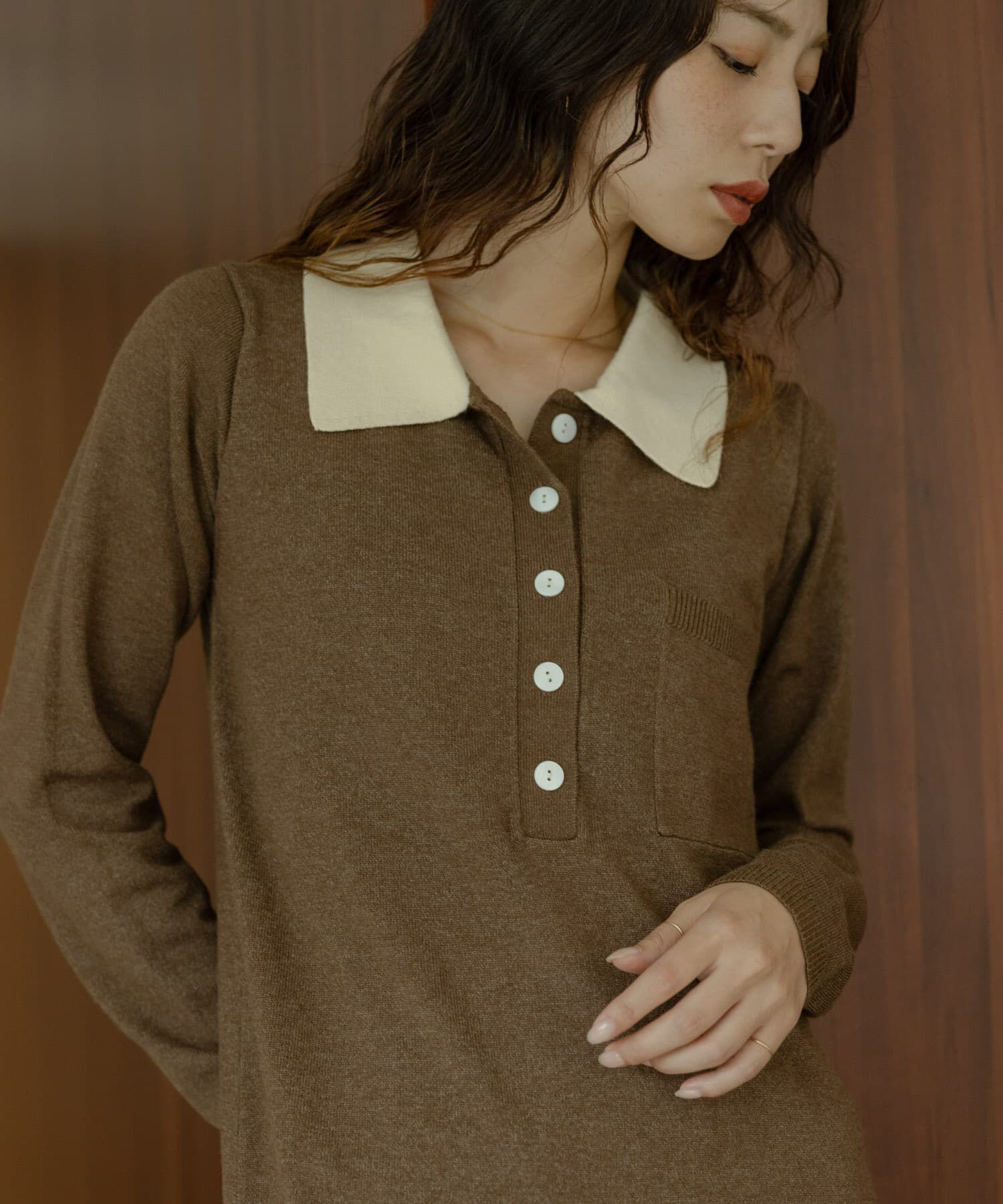 Sonny Label 「『WEB限定』ニットポロワンピース」|ワンピース|