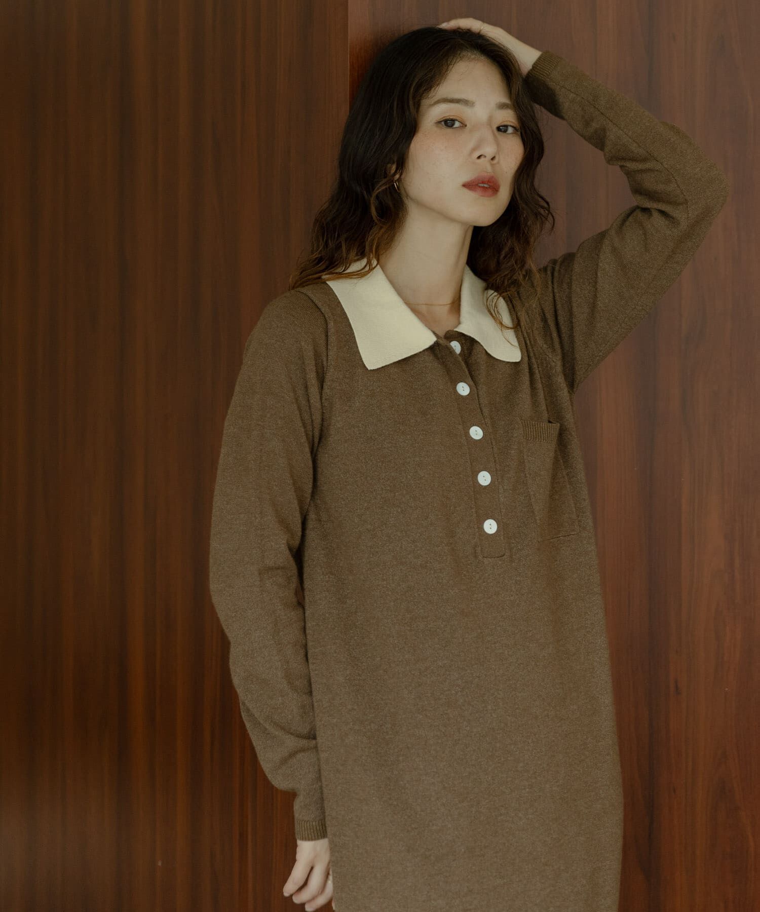 Sonny Label 「『WEB限定』ニットポロワンピース」|ワンピース|