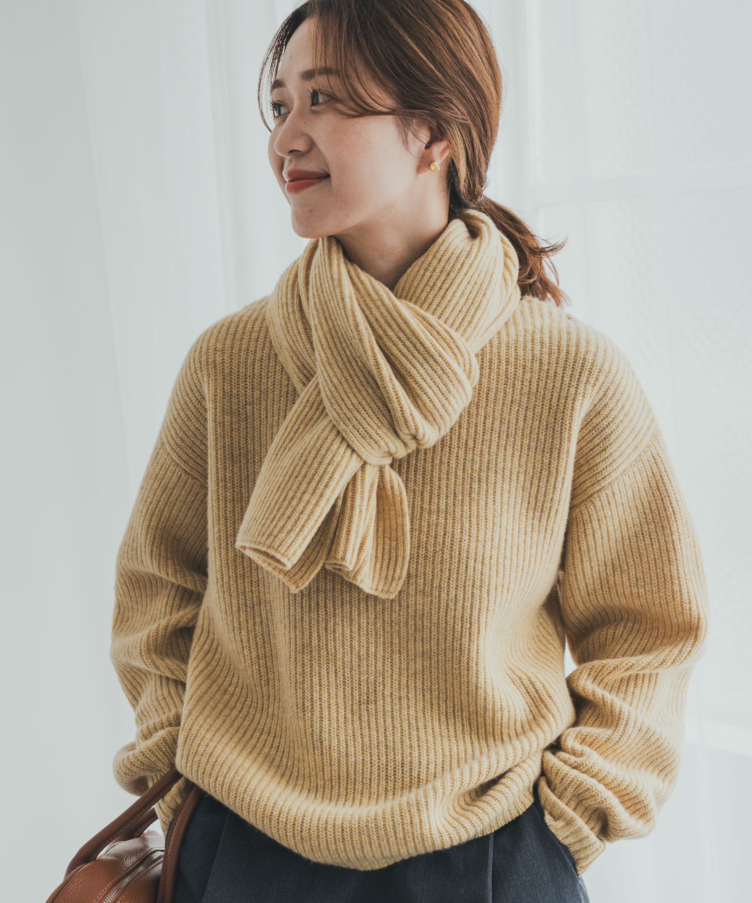 URBAN RESEARCH DOORS「ハミルトンリブストール」|ストール|