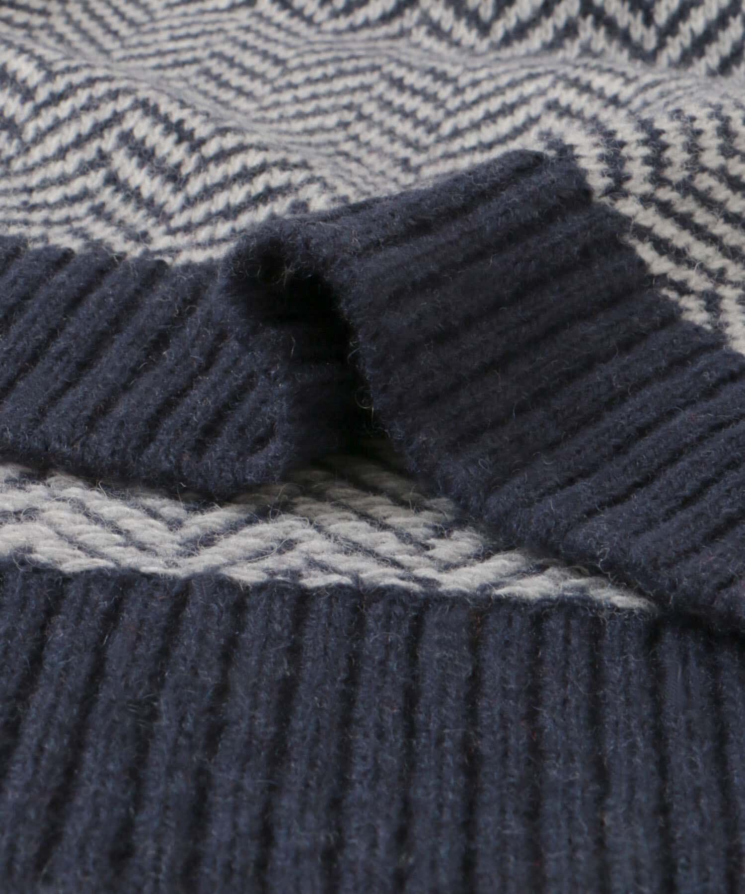 URBAN RESEARCH ROSSO「『XLサイズあり』ヘリンボーン柄クルーニットカーディガン」|カーディガン|