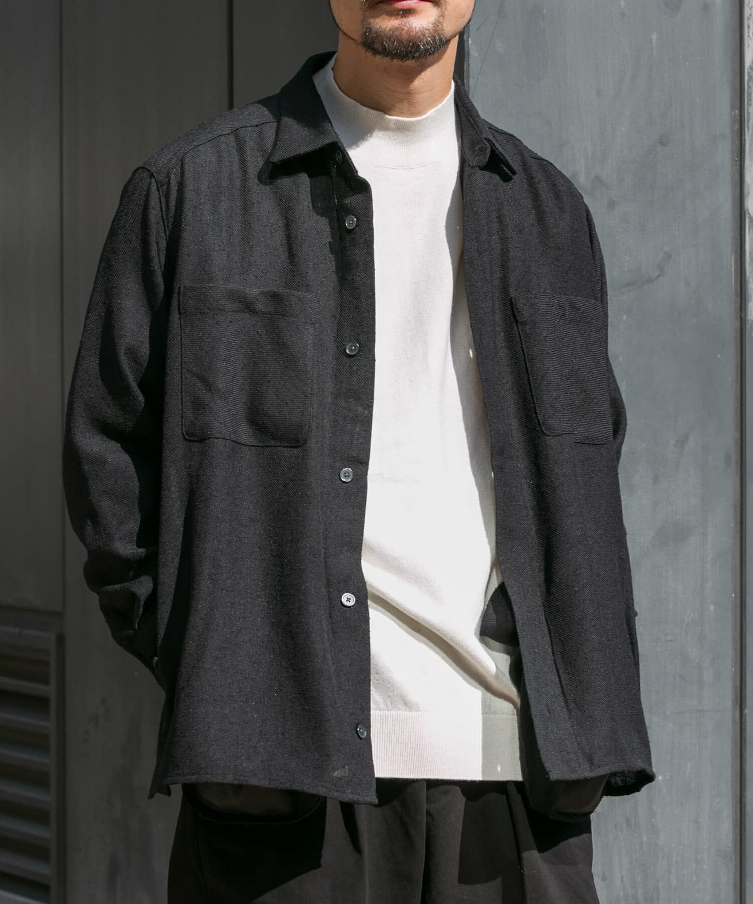 URBAN RESEARCH ROSSO「ツイードサイドポケットシャツ」|シャツ・ブラウス|