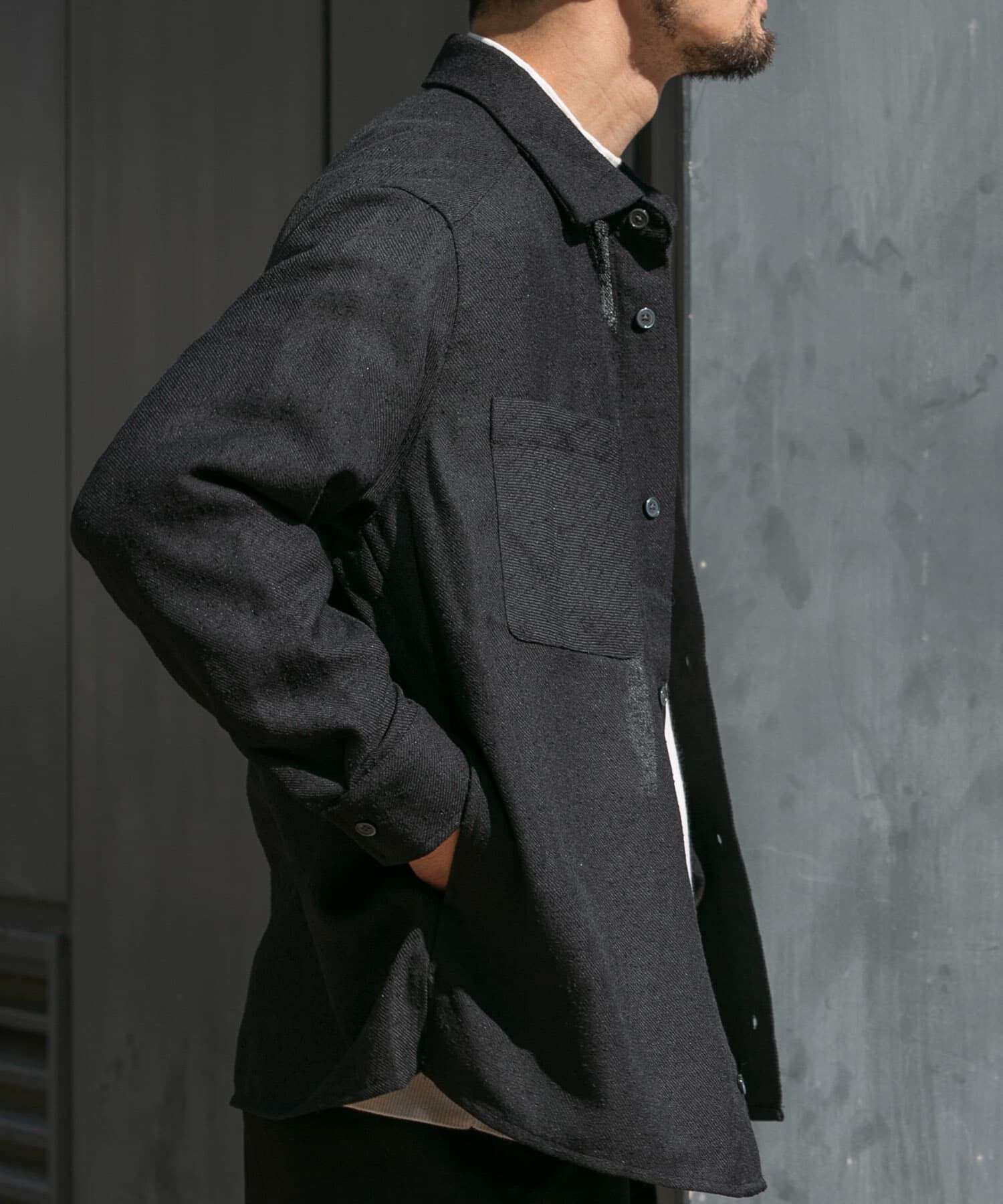 URBAN RESEARCH ROSSO「ツイードサイドポケットシャツ」|シャツ・ブラウス|