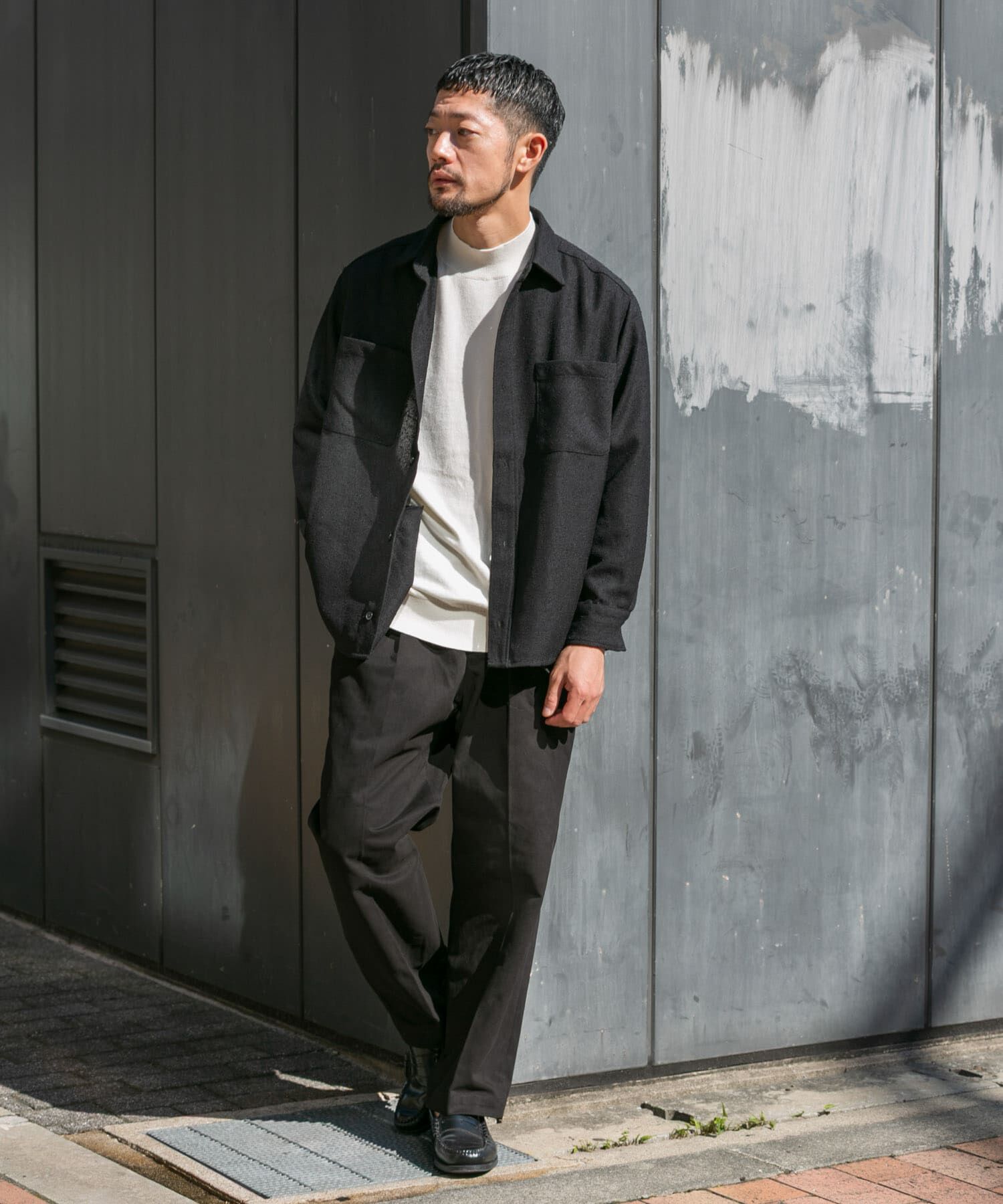 URBAN RESEARCH ROSSO「ツイードサイドポケットシャツ」|シャツ・ブラウス|